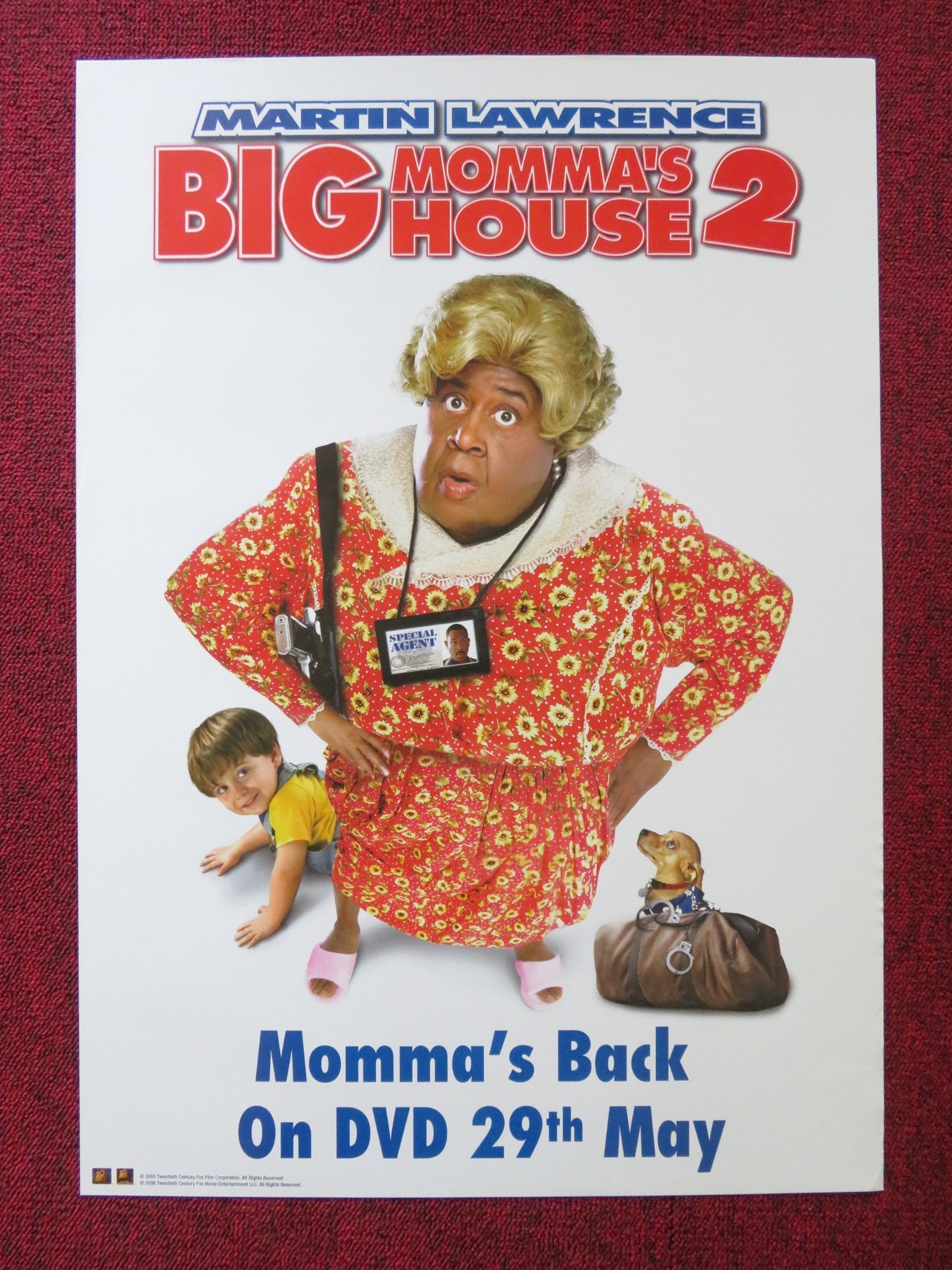 BIG MOMMA'S HOUSE 2 DVD POSTER MARTIN LAWRENCE NIA LONG 2006 Rendezvous Cinema Movie posters