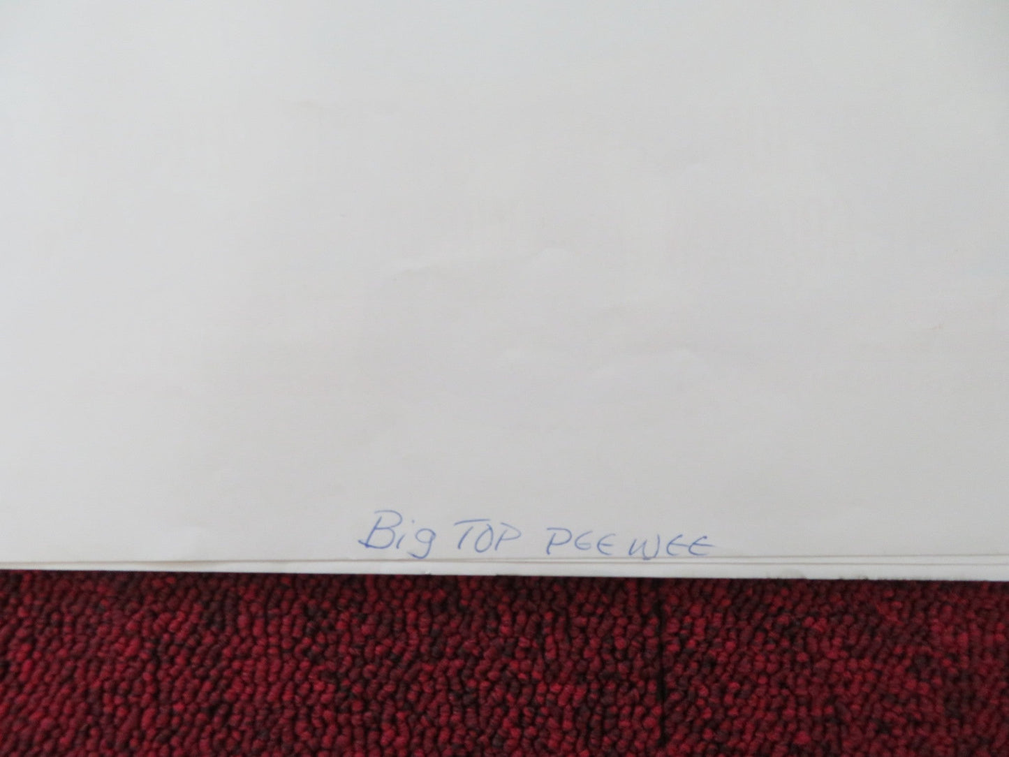 BIG TOP PEE WEE FOLDED US ONE SHEET POSTER PAUL REUBENS KRIS KRISTOFFERSON 1988 Rendezvous Cinema Movie posters