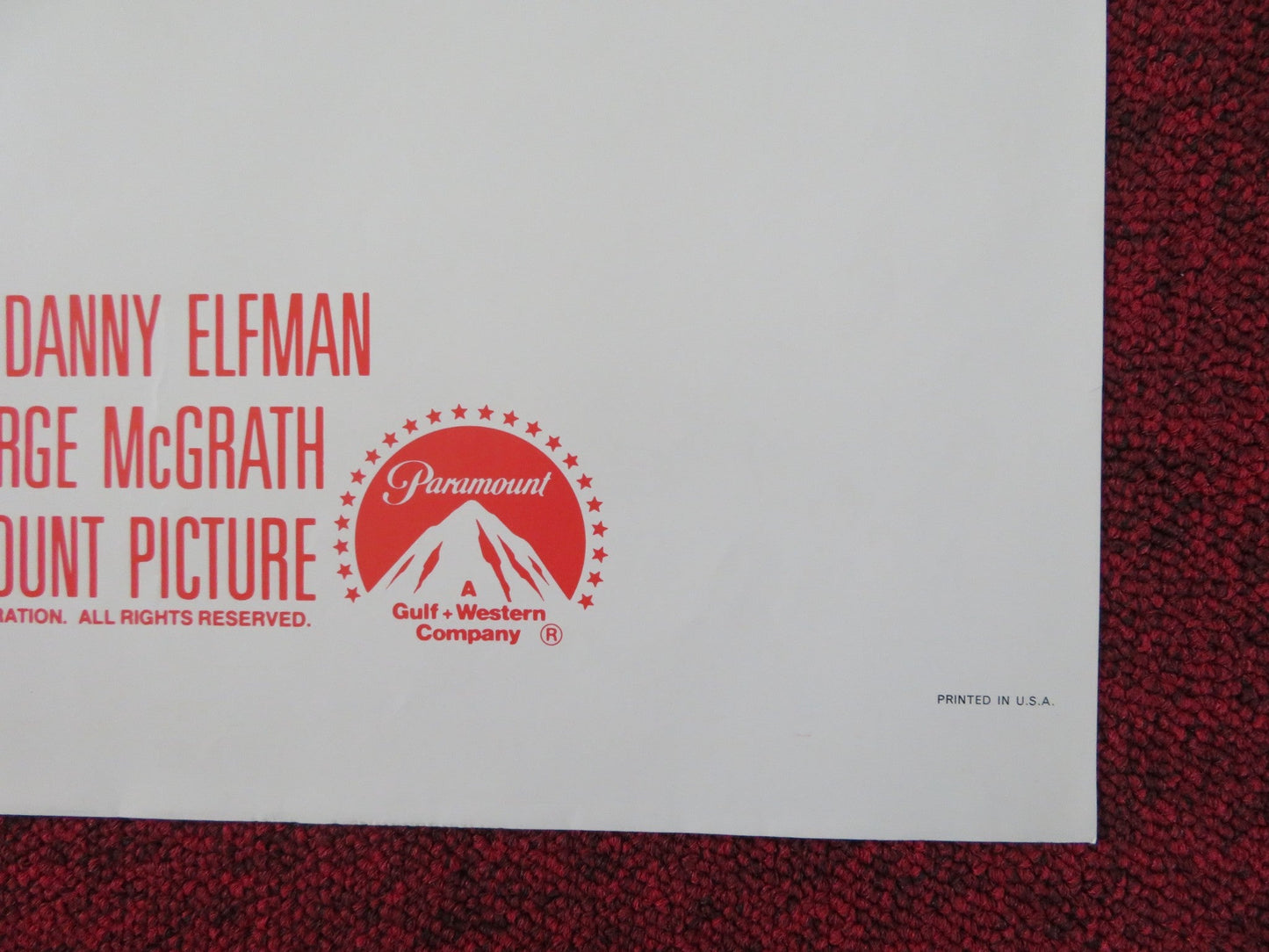 BIG TOP PEE WEE FOLDED US ONE SHEET POSTER PAUL REUBENS KRIS KRISTOFFERSON 1988 Rendezvous Cinema Movie posters