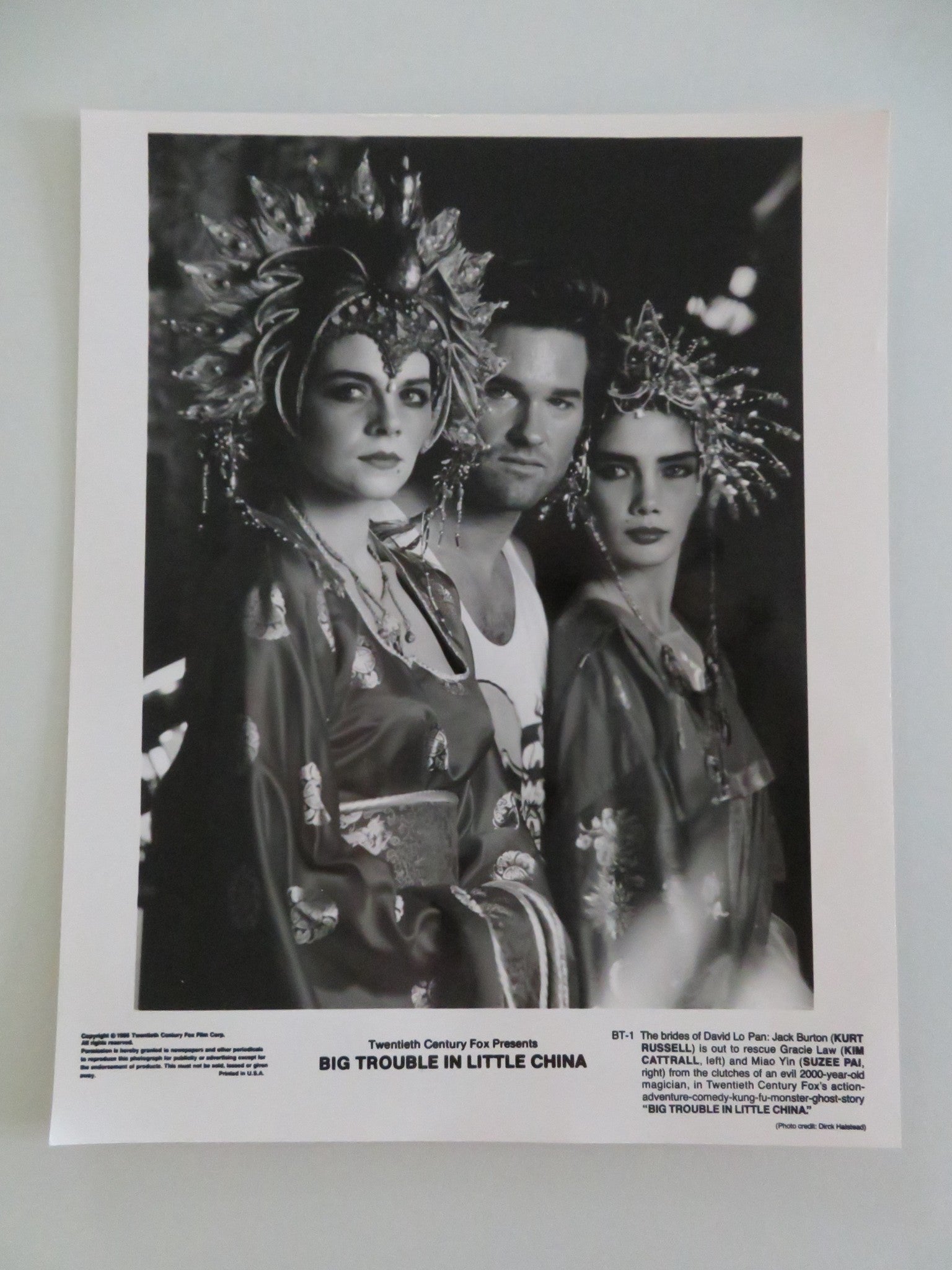 BIG TROUBLE IN LITTLE CHINA MOVIE STILL PHOTO LOT OF 5 KURT RUSSELL 1986 Movie posters