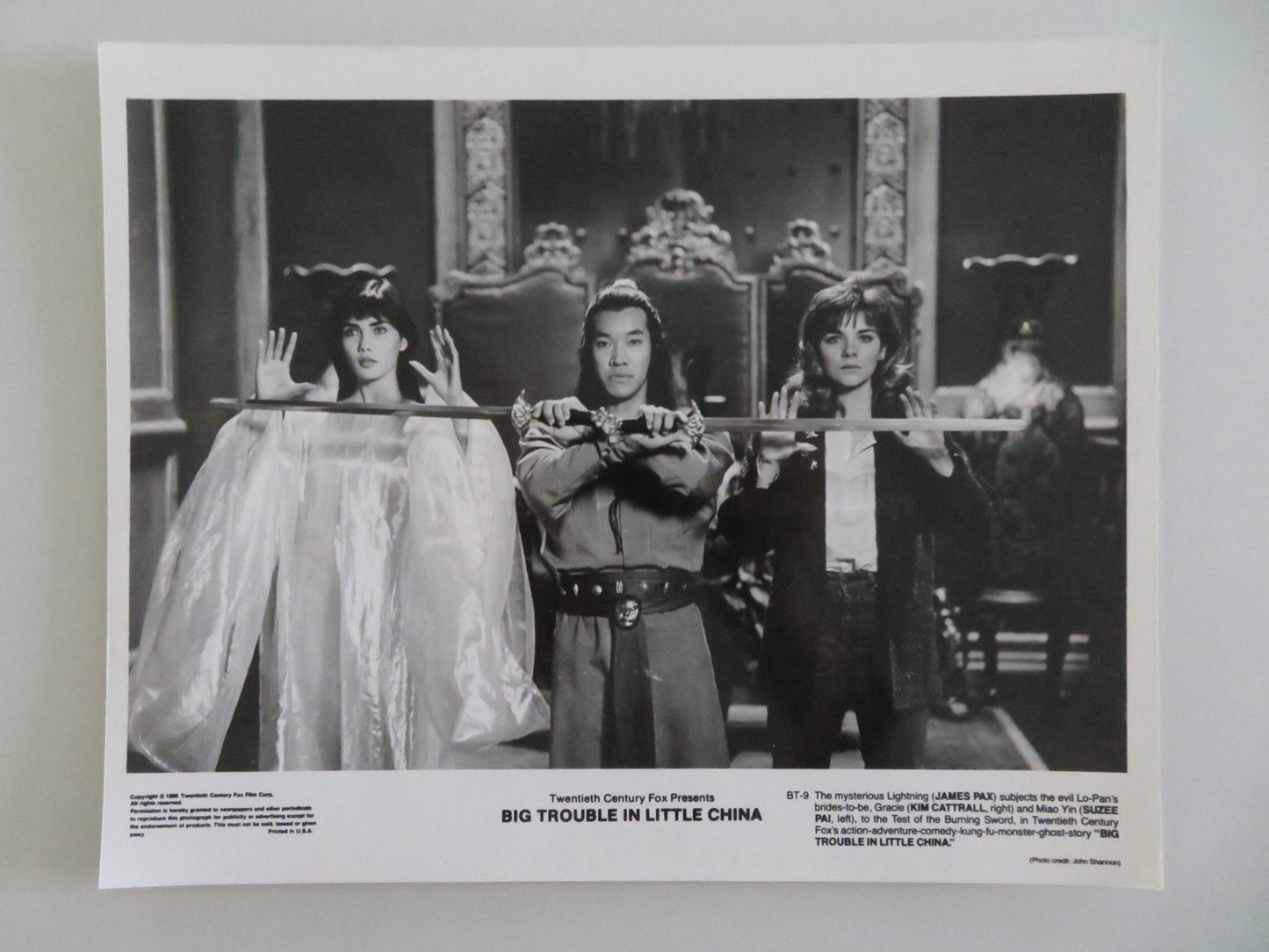 BIG TROUBLE IN LITTLE CHINA MOVIE STILL PHOTO LOT OF 5 KURT RUSSELL 1986 Movie posters