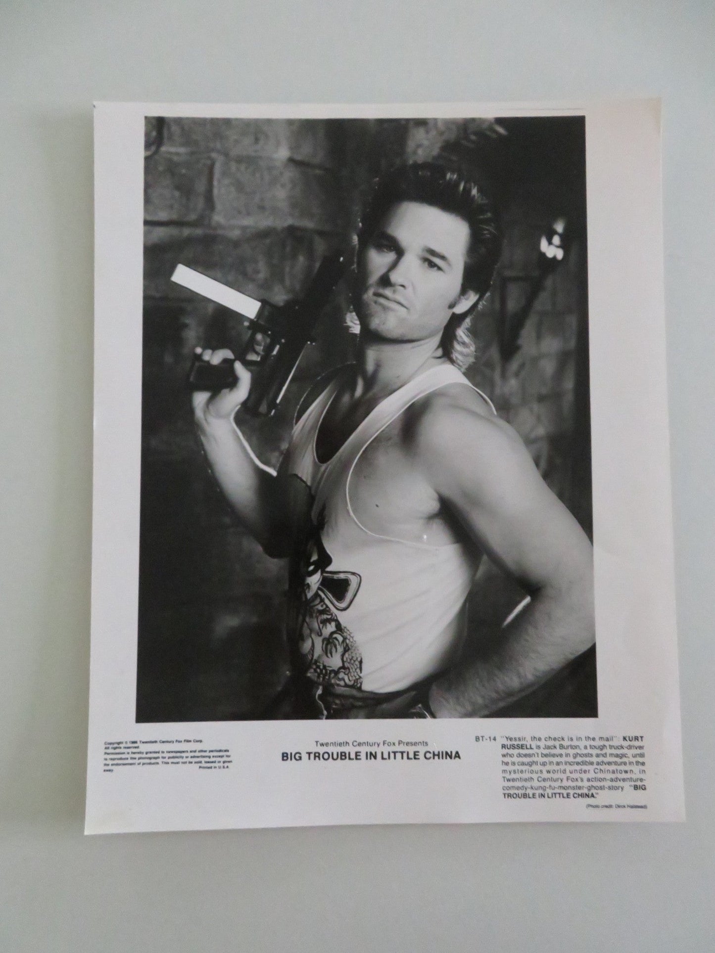 BIG TROUBLE IN LITTLE CHINA MOVIE STILL PHOTO LOT OF 5 KURT RUSSELL 1986 Movie posters