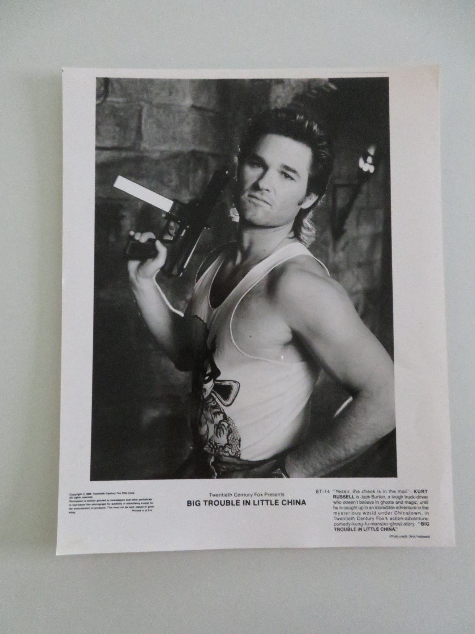 BIG TROUBLE IN LITTLE CHINA MOVIE STILL PHOTO LOT OF 5 KURT RUSSELL 1986 Movie posters