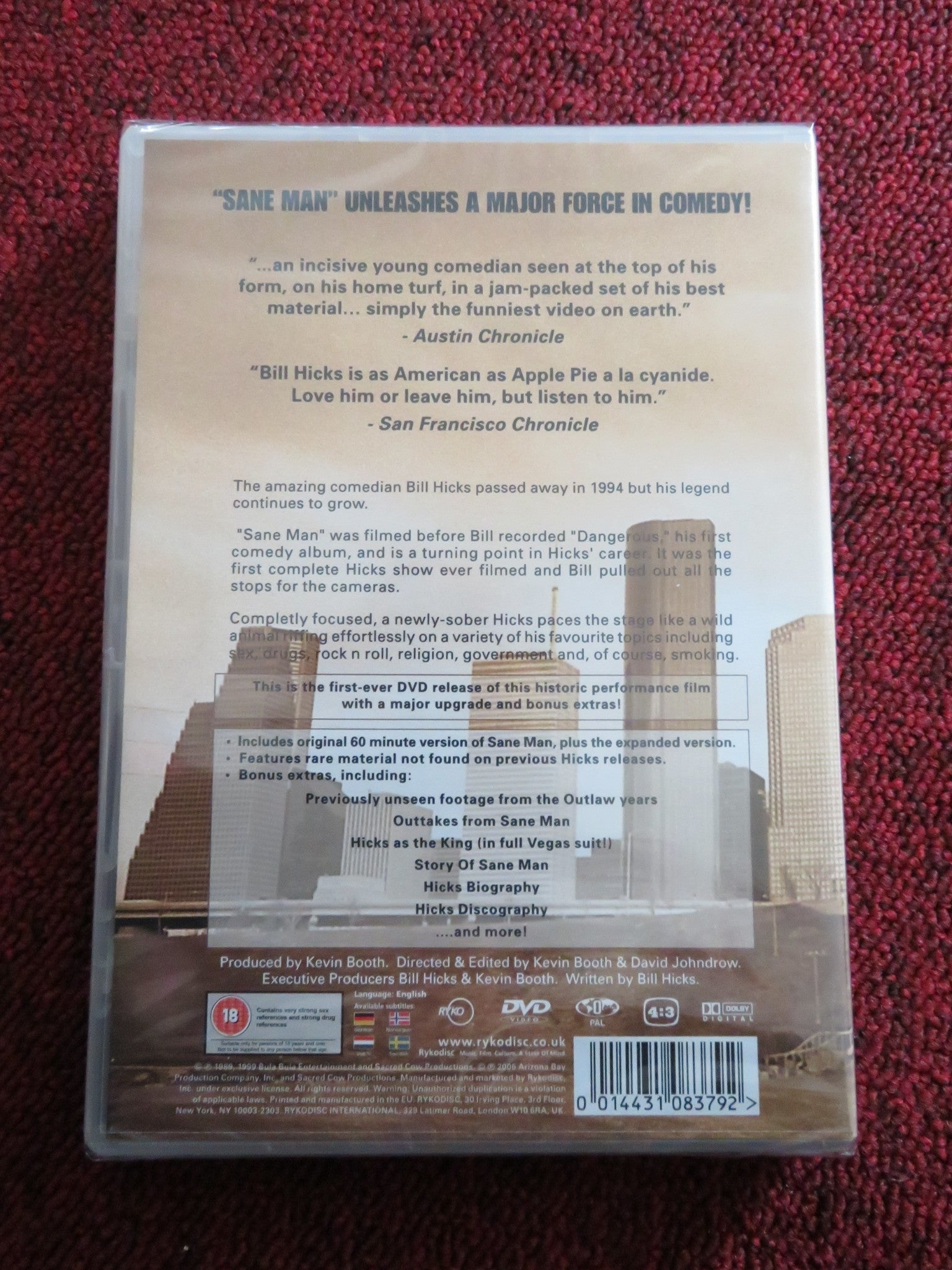 BILL HICKS SANE MAN (DVD) 1989 REGION 0 Rendezvous Cinema Movie posters