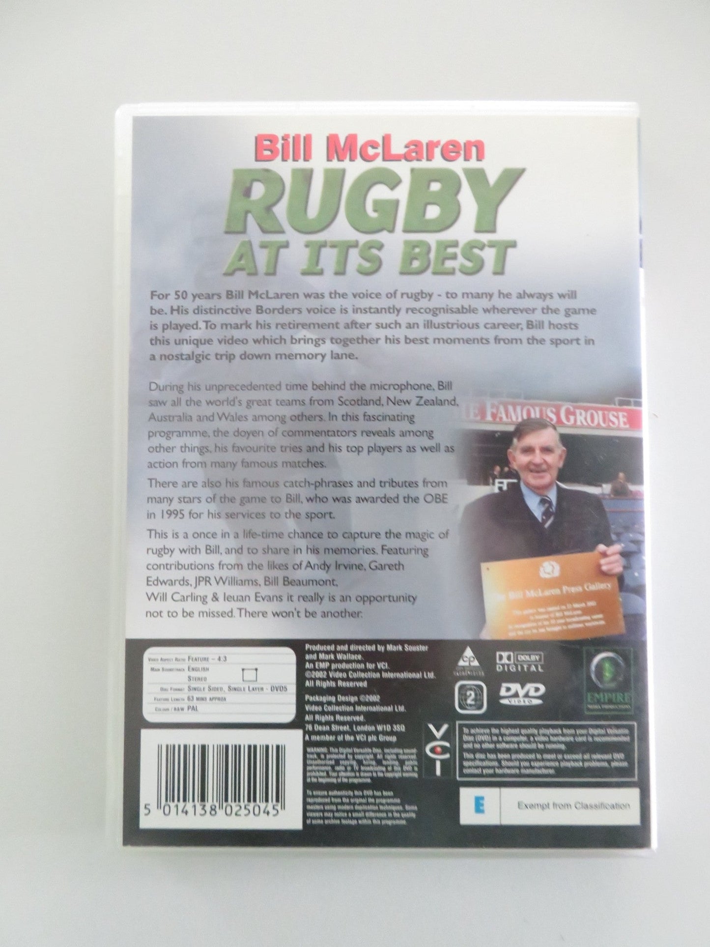 BILL MCLAREN - RUGBY AT ITS BEST (DVD) ANDY IRVINE GARETH EDWARDS 2002 REGION 2 Movie posters