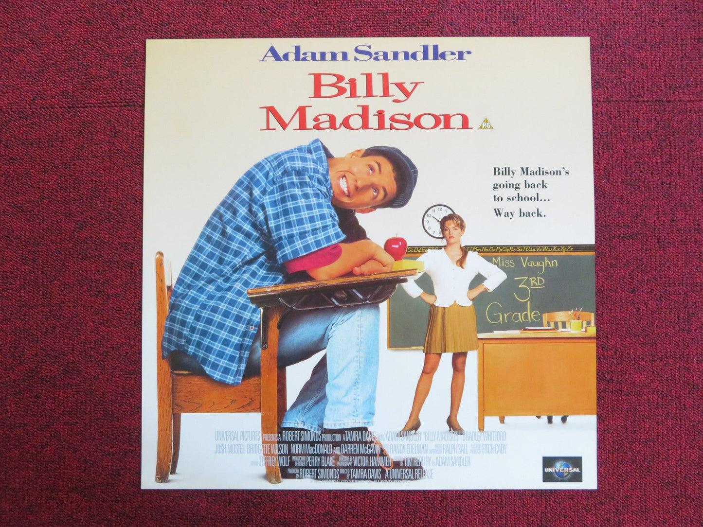 BILLY MADISON VHS VIDEO POSTER ADAM SANDLER BRADLEY WHITFORD 1995 Rendezvous Cinema Movie posters