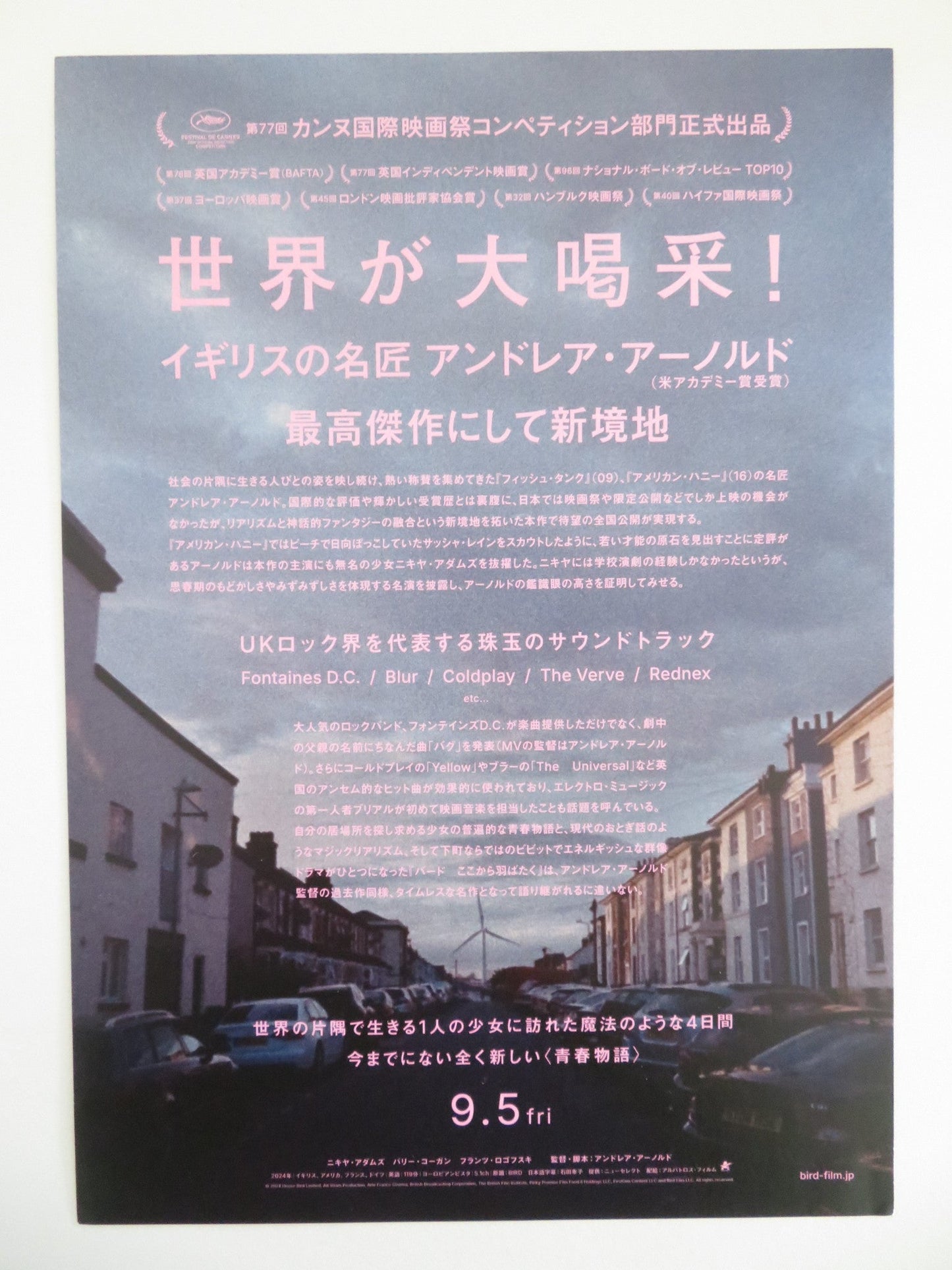 BIRD - D JAPANESE CHIRASHI (B5) POSTER NYKIYA ADAMS FRANZ ROGOWSKI KEOGHAN 2024 Movie posters