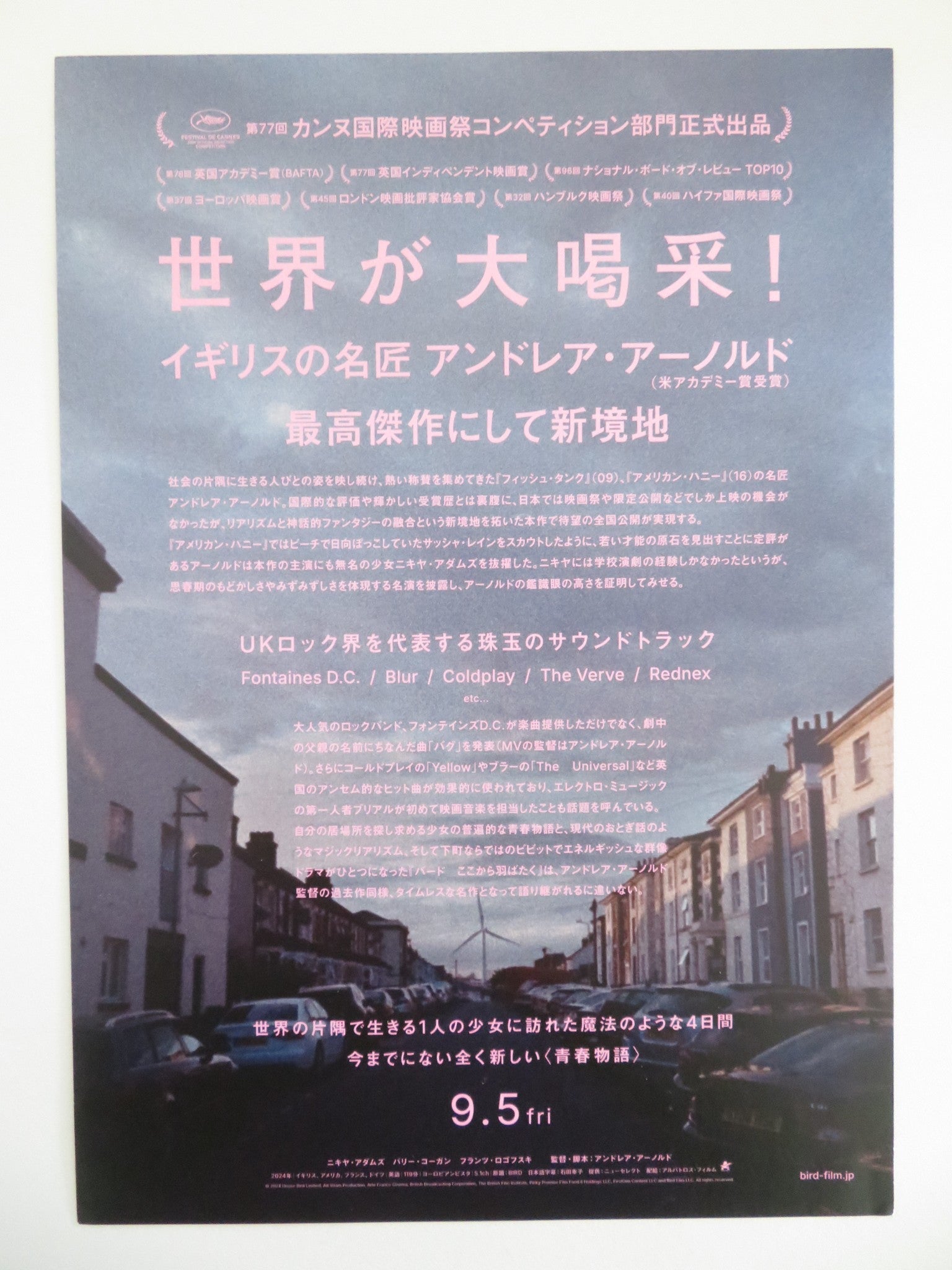 BIRD - D JAPANESE CHIRASHI (B5) POSTER NYKIYA ADAMS FRANZ ROGOWSKI KEOGHAN 2024 Movie posters