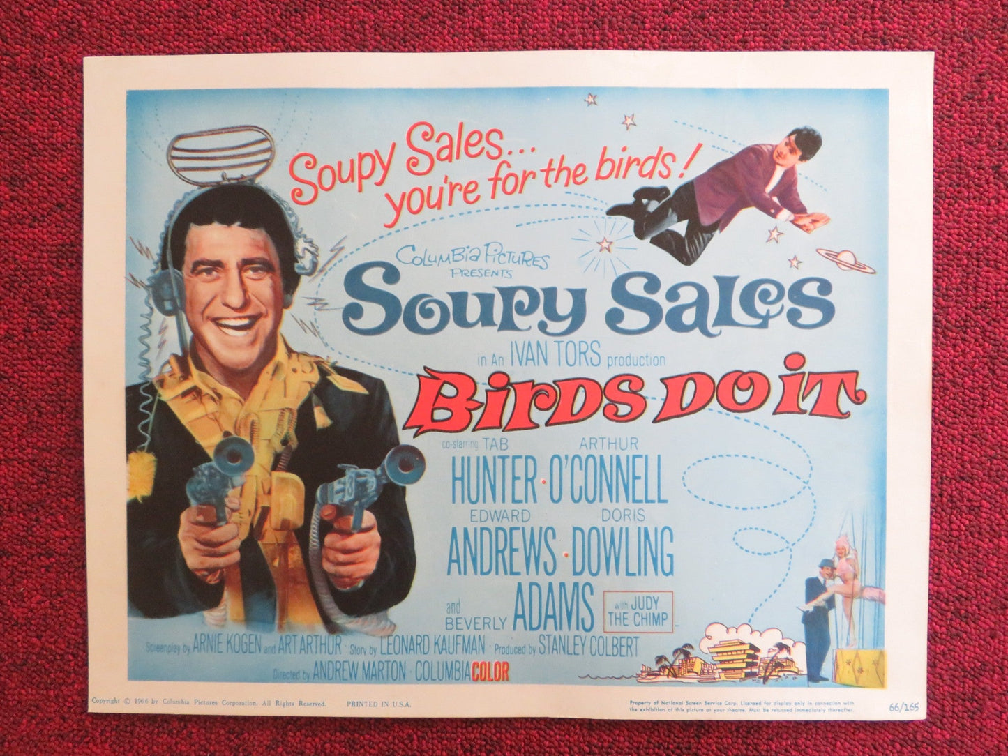 BIRDS DO IT US LOBBY CARD FULL SET SOUPY SALES TAB HUNTER 1966 Rendezvous Cinema Movie posters