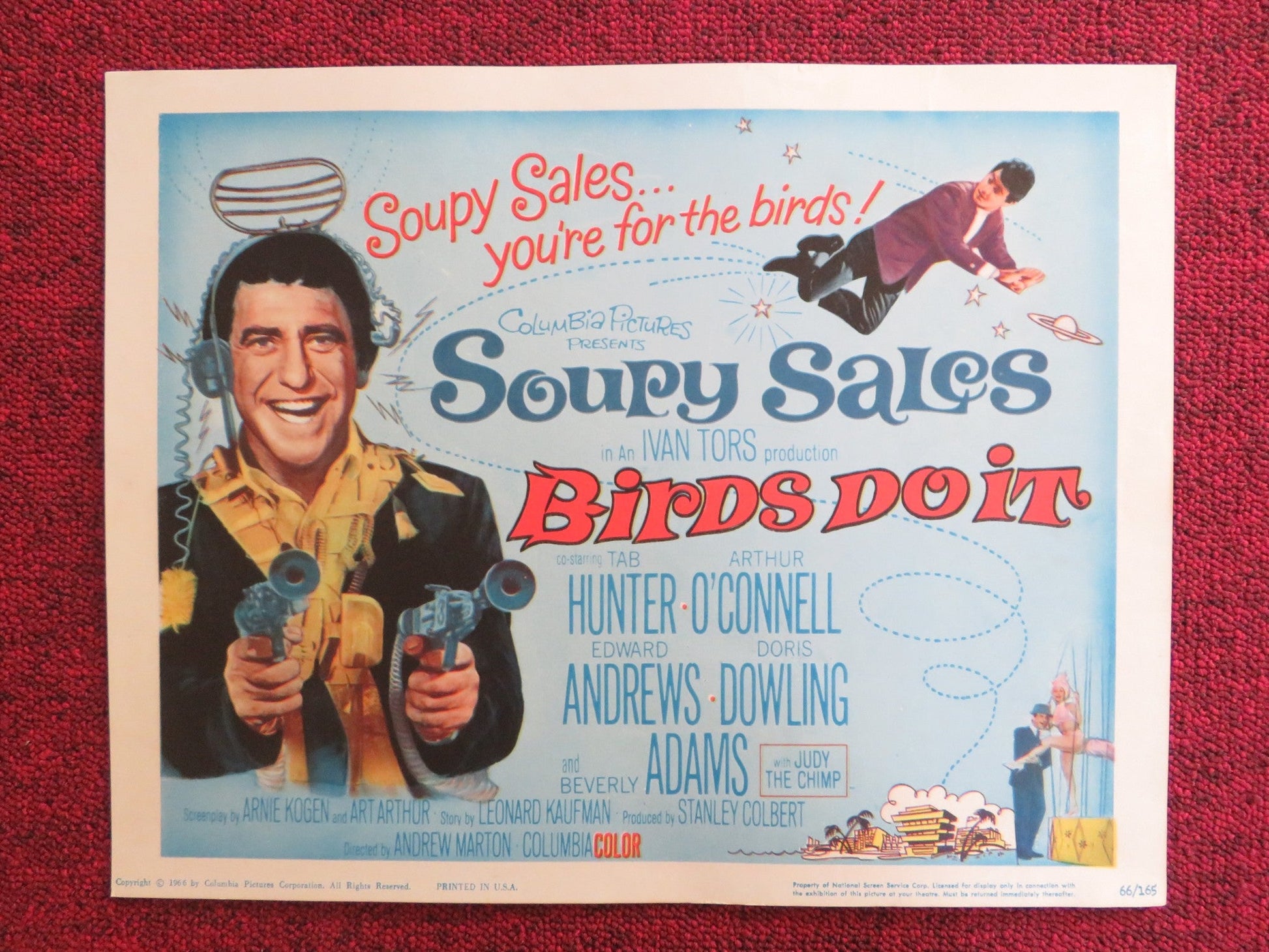 BIRDS DO IT US LOBBY CARD FULL SET SOUPY SALES TAB HUNTER 1966 Rendezvous Cinema Movie posters