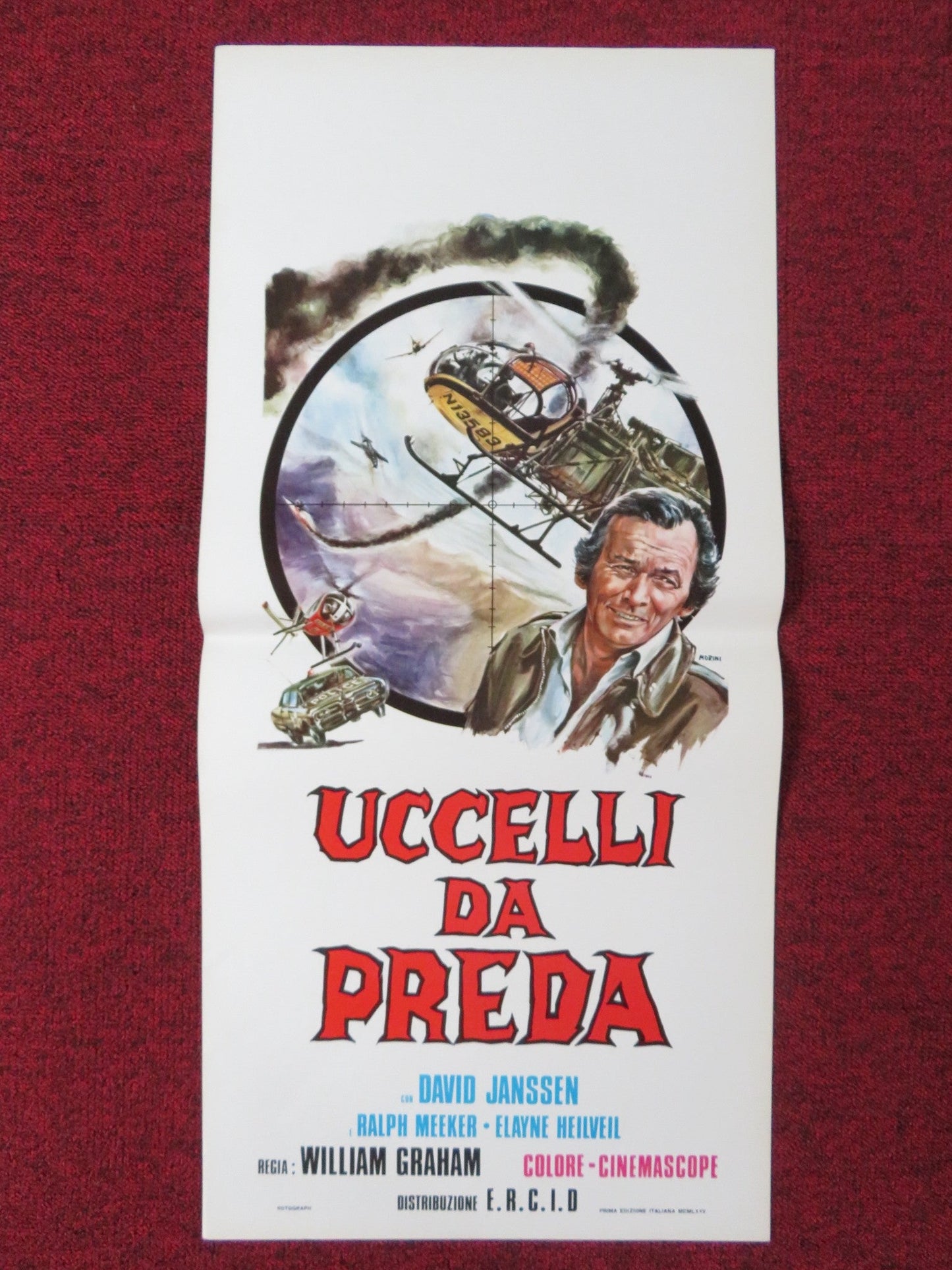BIRDS OF PREY ITALIAN LOCANDINA POSTER DAVID JANSSEN RALPH MEEKER 1973 Rendezvous Cinema Movie posters