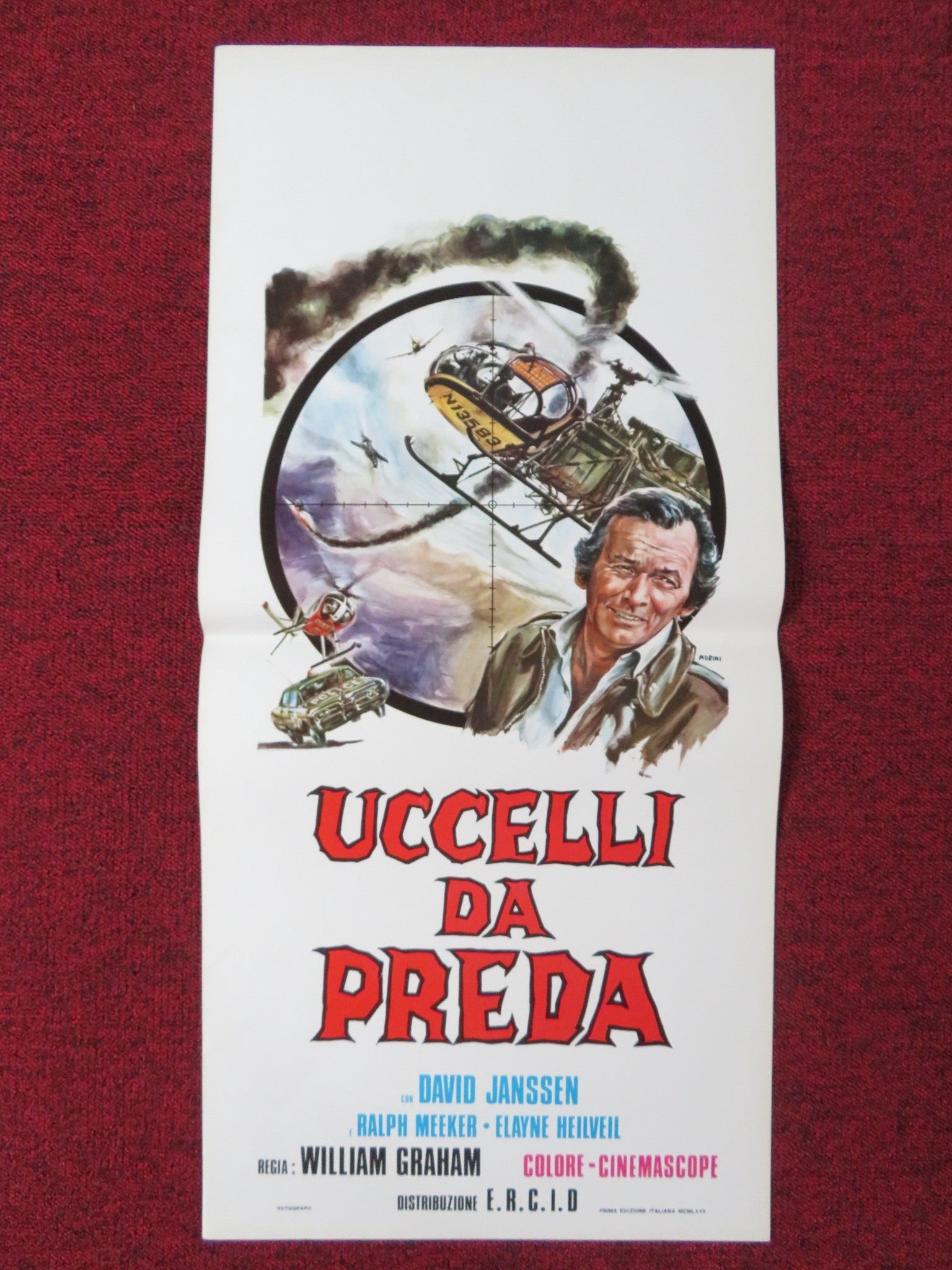 BIRDS OF PREY ITALIAN LOCANDINA POSTER DAVID JANSSEN RALPH MEEKER 1973 Rendezvous Cinema Movie posters