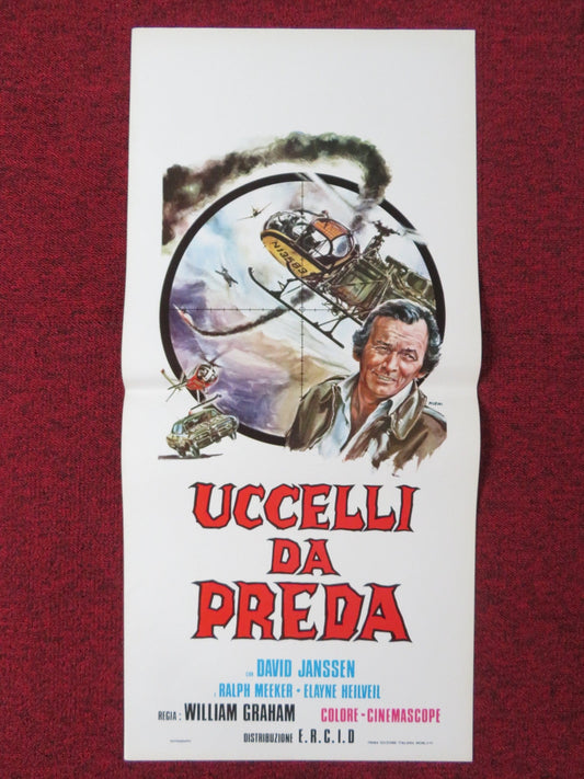 BIRDS OF PREY ITALIAN LOCANDINA POSTER DAVID JANSSEN RALPH MEEKER 1973 Rendezvous Cinema Movie posters