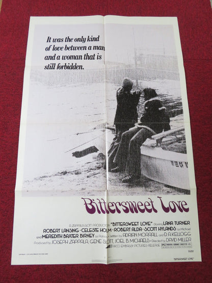 BITTERSWEET LOVE - B FOLDED US ONE SHEET POSTER LANA TURNER ROBERT LANSING 1976 Rendezvous Cinema Movie posters
