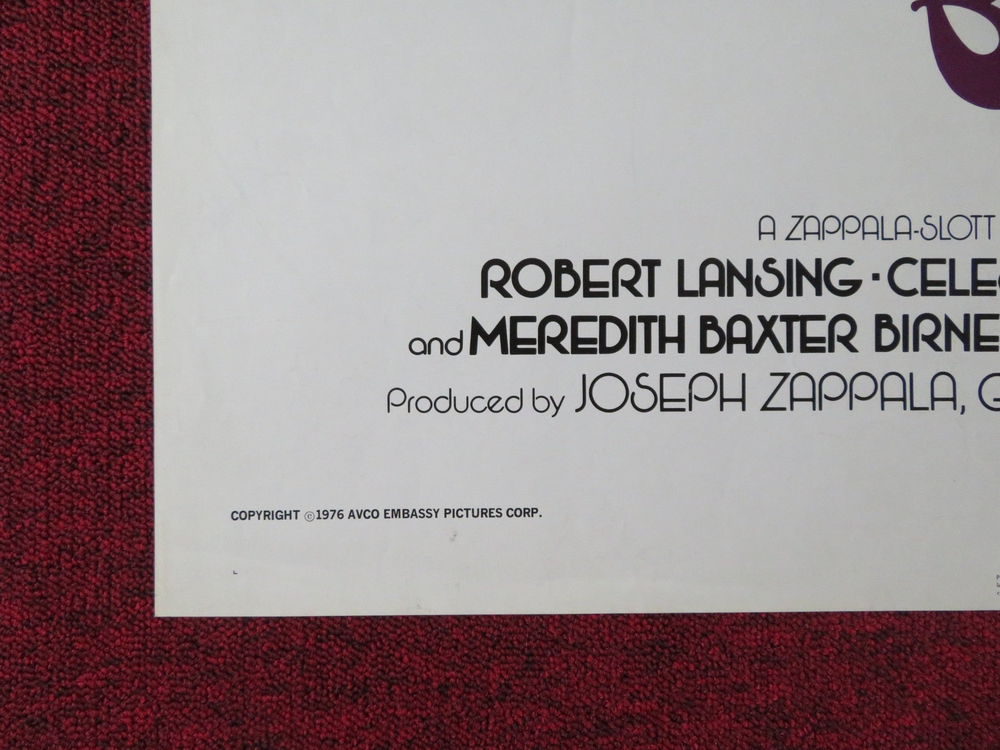 BITTERSWEET LOVE - B FOLDED US ONE SHEET POSTER LANA TURNER ROBERT LANSING 1976 Rendezvous Cinema Movie posters