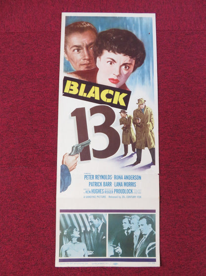 BLACK 13 US INSERT POSTER PETER REYNOLDS RONA ANDERSON 1954 Rendezvous Cinema Movie posters