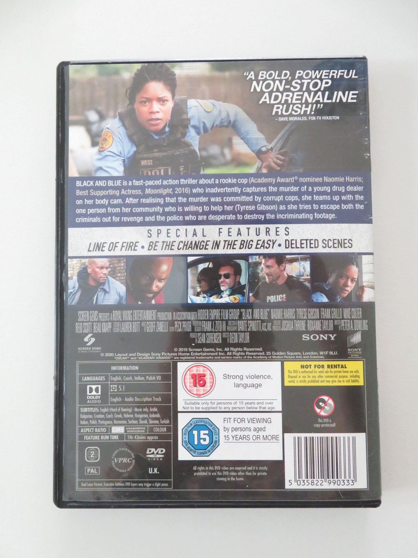 Black and Blue (DVD) Naomie Harris Tyrese Gibson 2019 Region 2 Movie posters