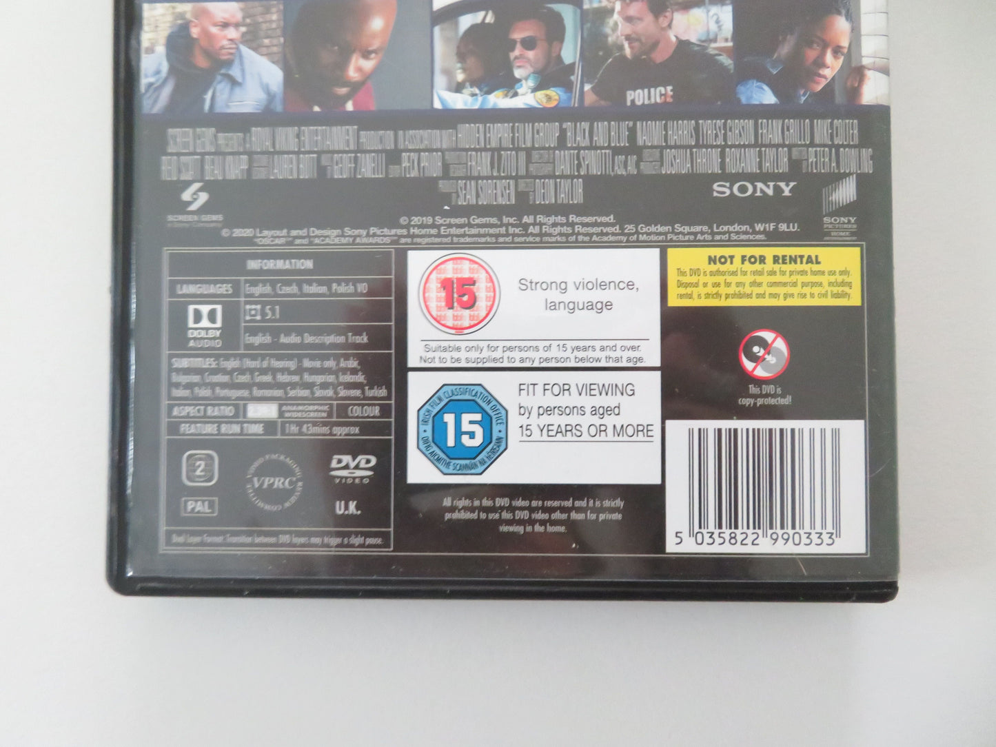 Black and Blue (DVD) Naomie Harris Tyrese Gibson 2019 Region 2 Movie posters