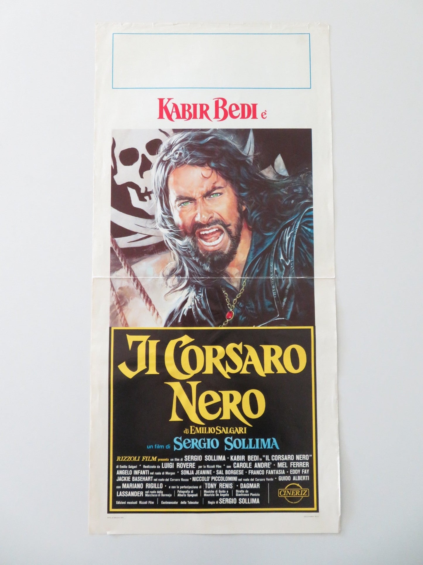 BLACK PIRATE ITALIAN LOCANDINA POSTER KABIR BEDI CAROLE ANDRE 1976 Movie posters
