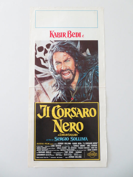 BLACK PIRATE ITALIAN LOCANDINA POSTER KABIR BEDI CAROLE ANDRE 1976 Movie posters