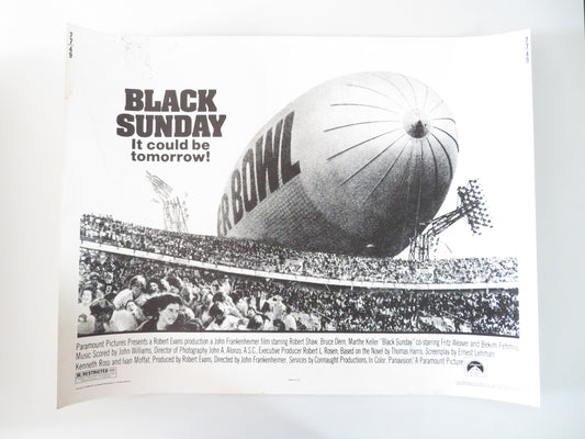 Black Sunday US Half Sheet (22"x 28") Poster Robert Shaw Bruce Dern 1977 Movie posters