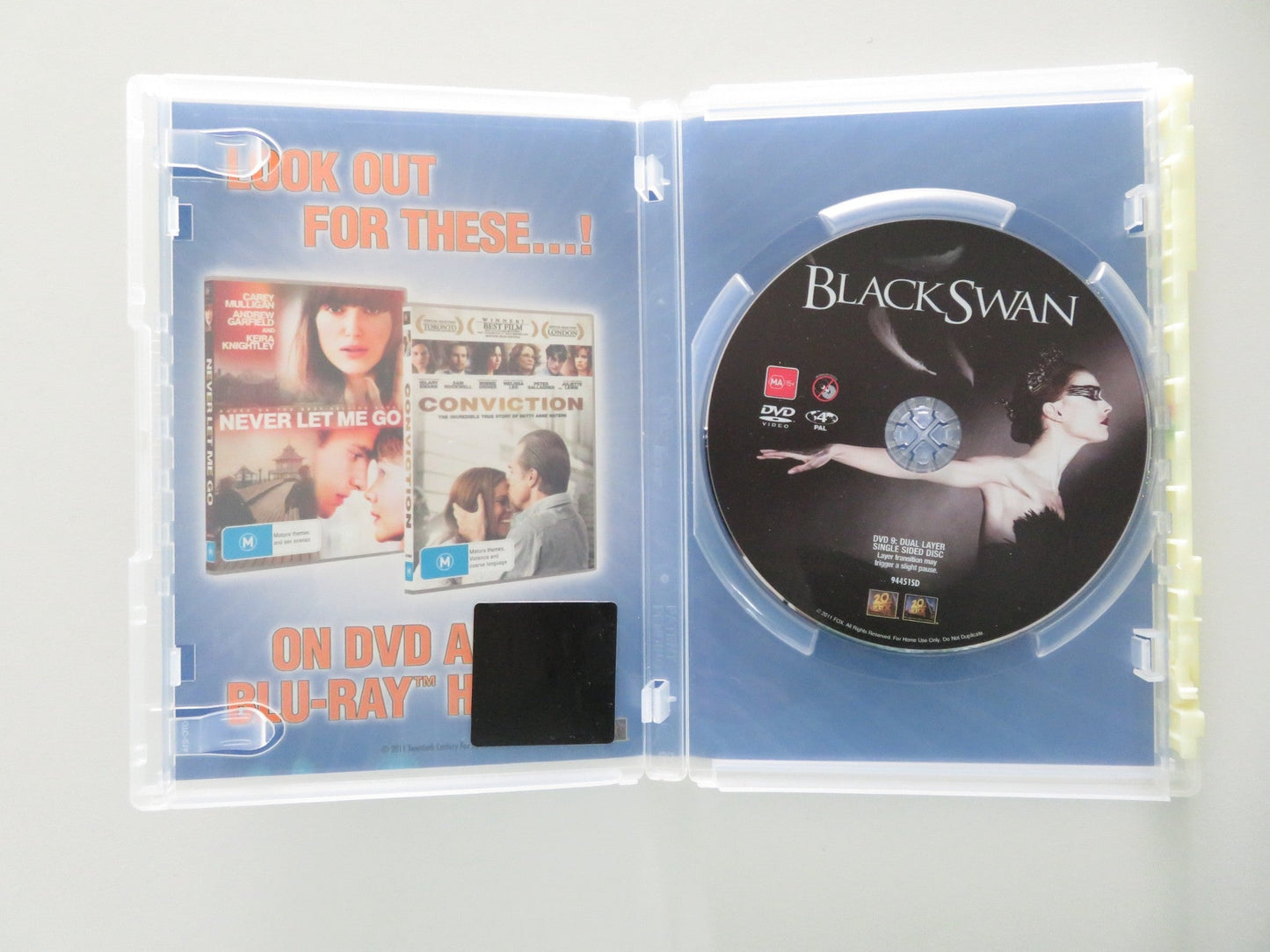 Black Swan - B (DVD) Natalie Portman Mila Kunis Vincent Cassel 2010 Region 4 Movie posters