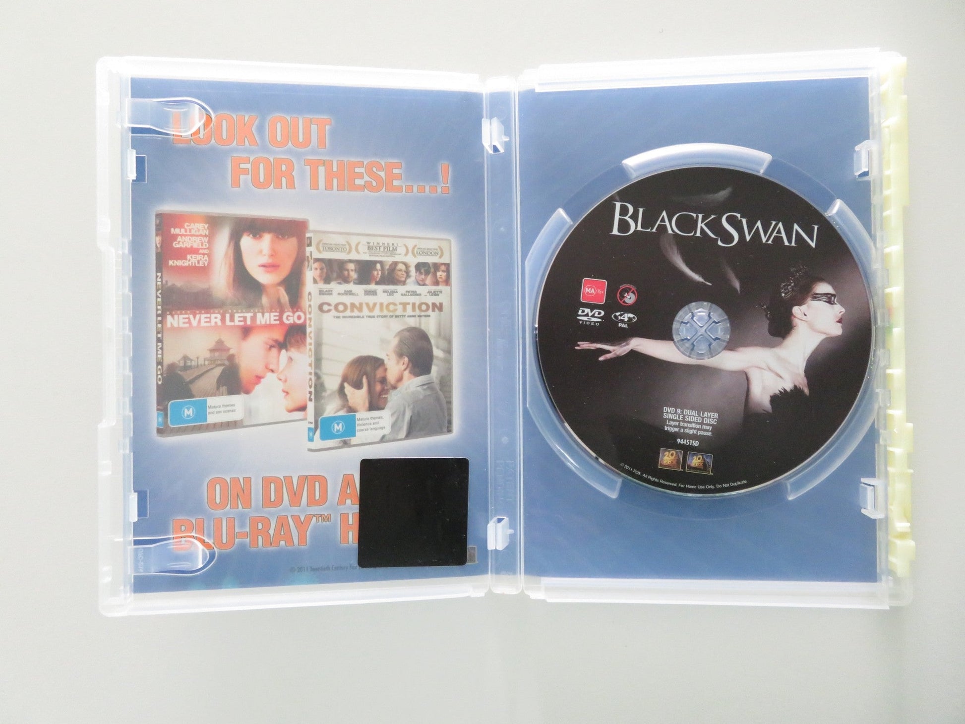 Black Swan - B (DVD) Natalie Portman Mila Kunis Vincent Cassel 2010 Region 4 Movie posters