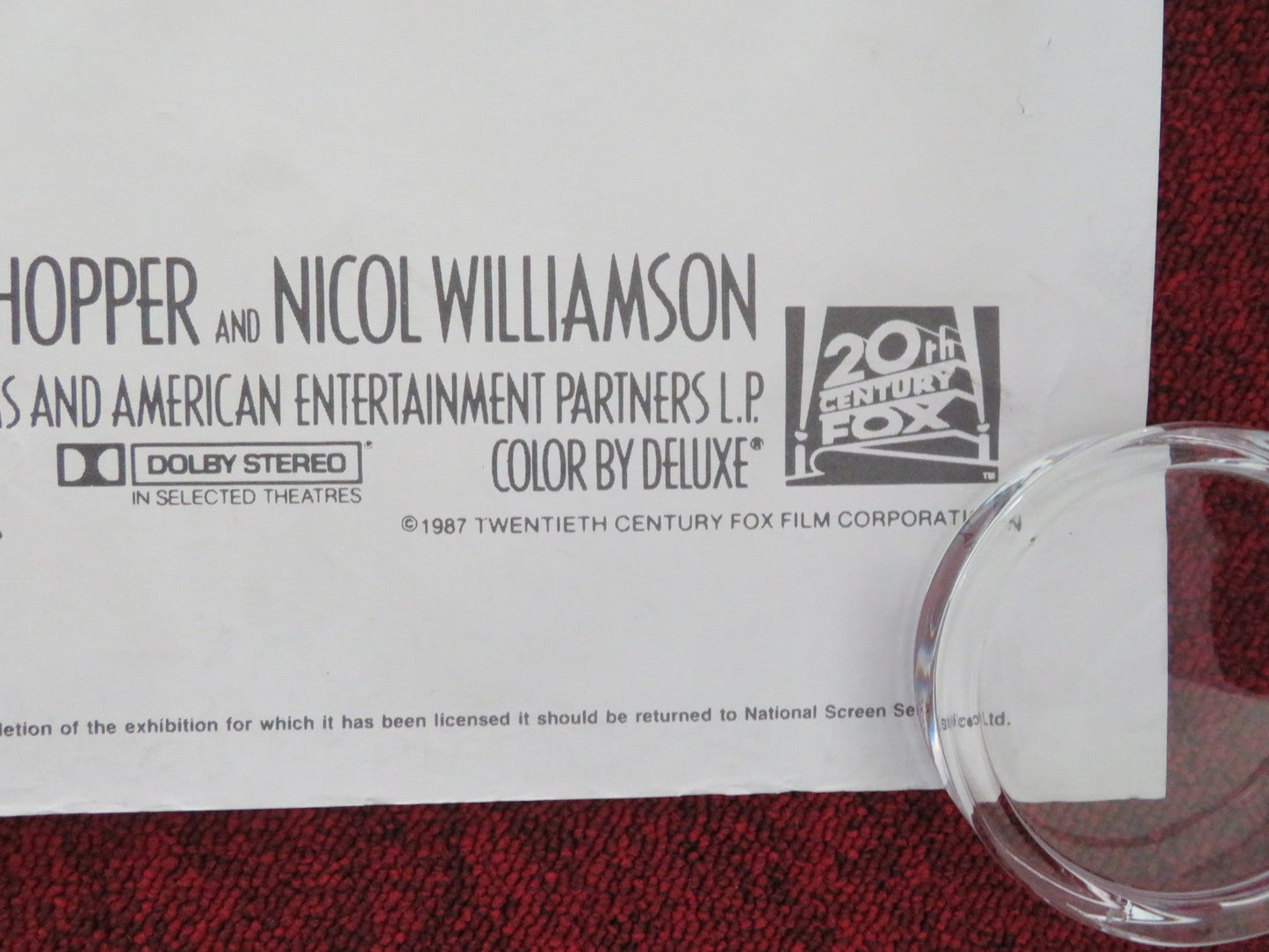 BLACK WIDOW UK QUAD ROLLED POSTER DEBRA WINGER DENNIS HOPPER 1987 Movie posters