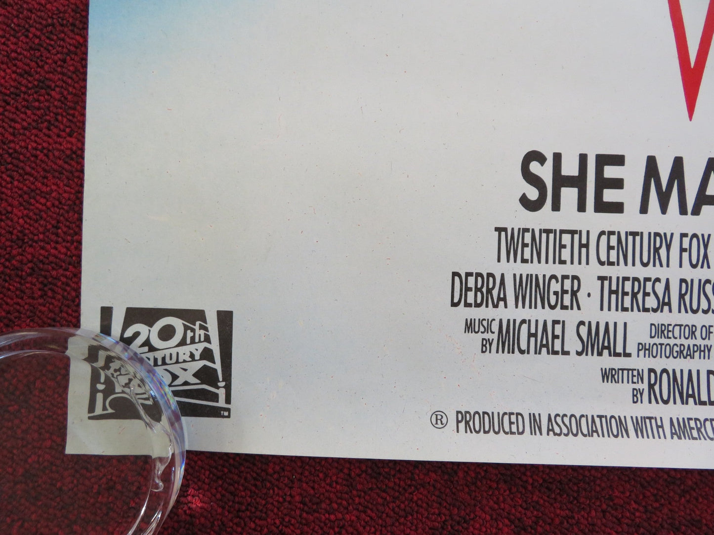 BLACK WIDOW VHS VIDEO POSTER ROLLED DEBRA WINGER THERESA RUSSELL 1987 Rendezvous Cinema Movie posters