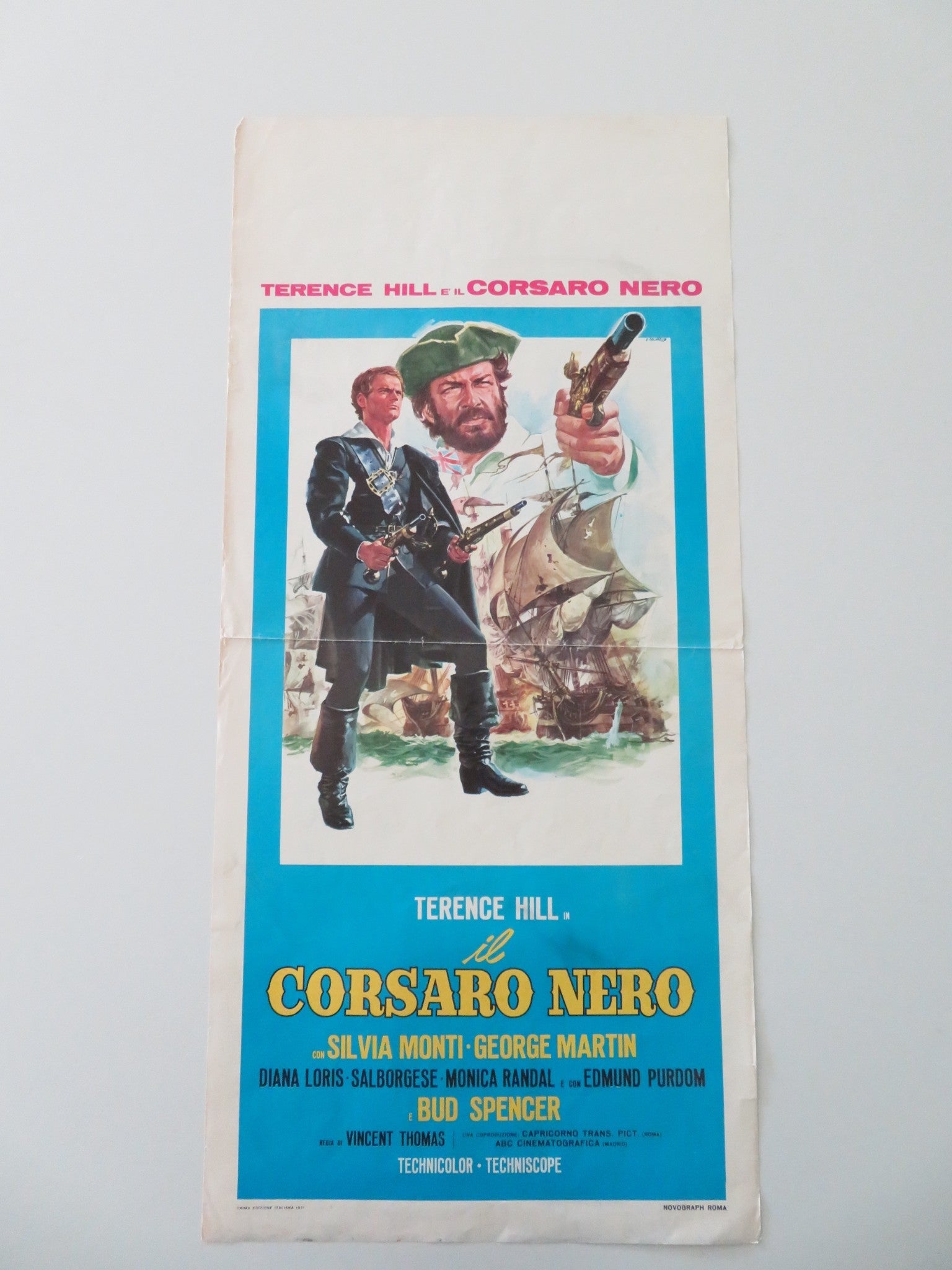 BLACKIE THE PIRATE ITALIAN LOCANDINA POSTER TERENCE HILL SILVIA MONTI 1971 Movie posters