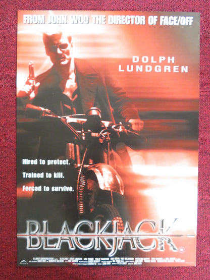 BLACKJACK VHS VIDEO POSTER DOLPH LUNDGREN KATE VERNON 1998 Rendezvous Cinema Movie posters