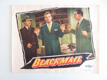 BLACKMAIL - #5 LOBBY CARD WILLIAM MARSHALL ADELE MARA 1947 Rendezvous Cinema Movie posters
