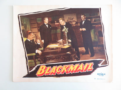 BLACKMAIL - #8 LOBBY CARD WILLIAM MARSHALL ADELE MARA 1947 Rendezvous Cinema Movie posters
