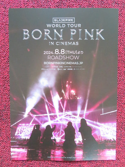 BLACKPINK: WORLD TOUR - BORN PINK JAPANESE CHIRASHI (B5) POSTER KIM JISOO 2024 Rendezvous Cinema Movie posters