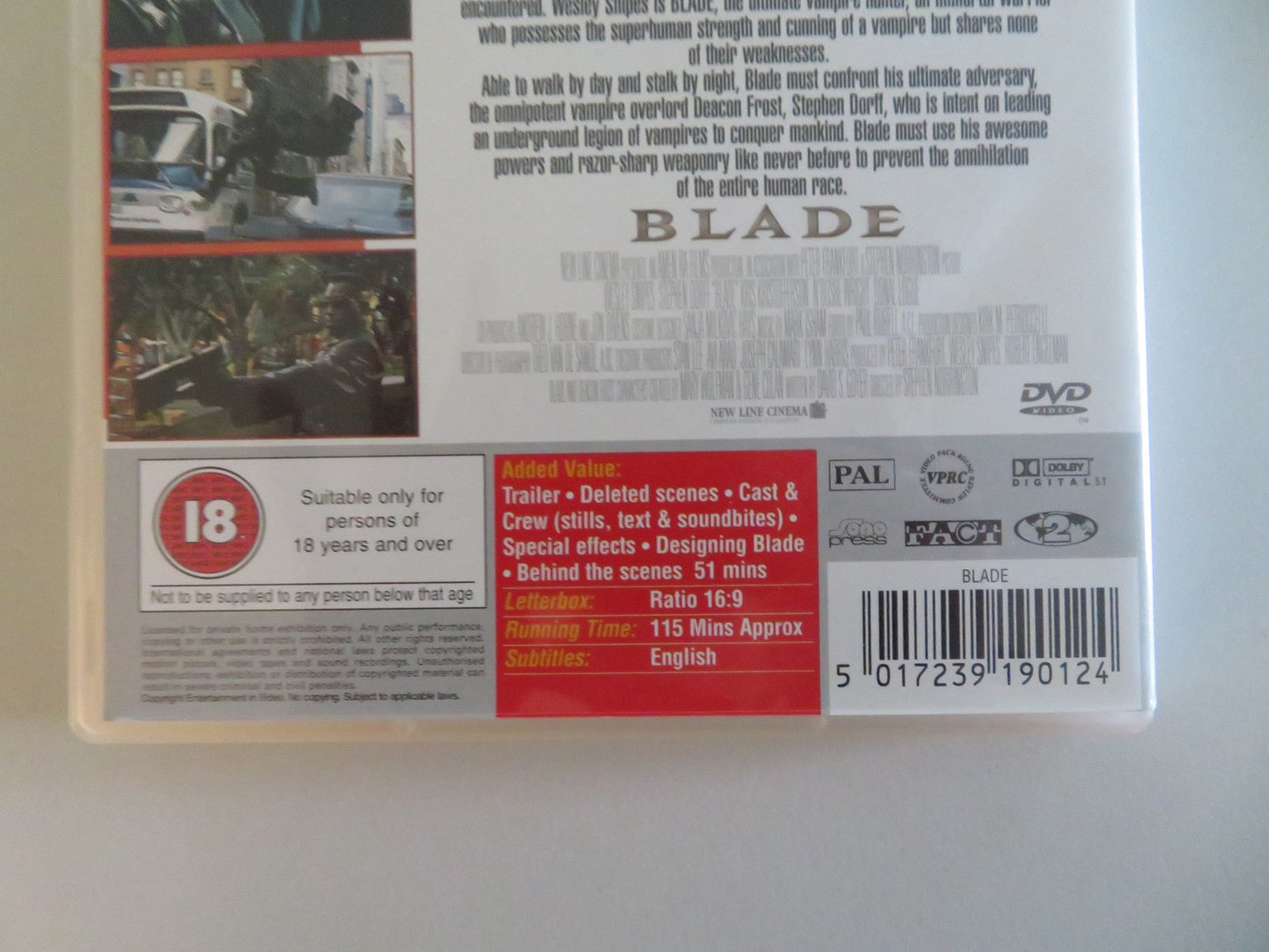BLADE (DVD) WESLEY SNIPES STEPHEN DORFF 1998 REGION 2 Movie posters