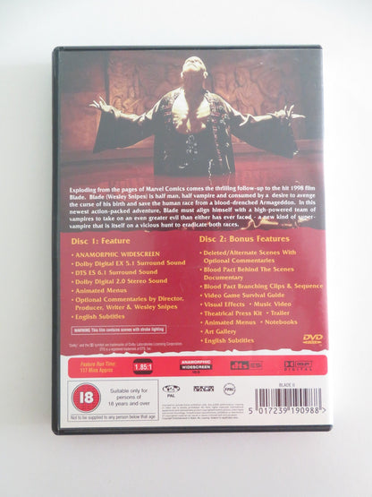 BLADE II (DVD) WESLEY SNIPES KRIS KRISTOFFERON 2002 REGION 2 Movie posters