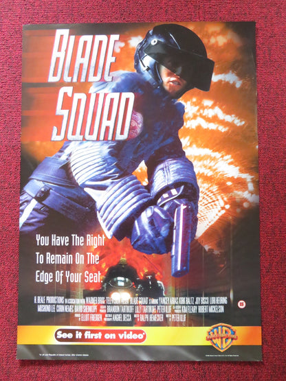 BLADE SQUAD VHS VIDEO POSTER YANCEY ARIAS KIRK BALTZ 1998 Rendezvous Cinema Movie posters