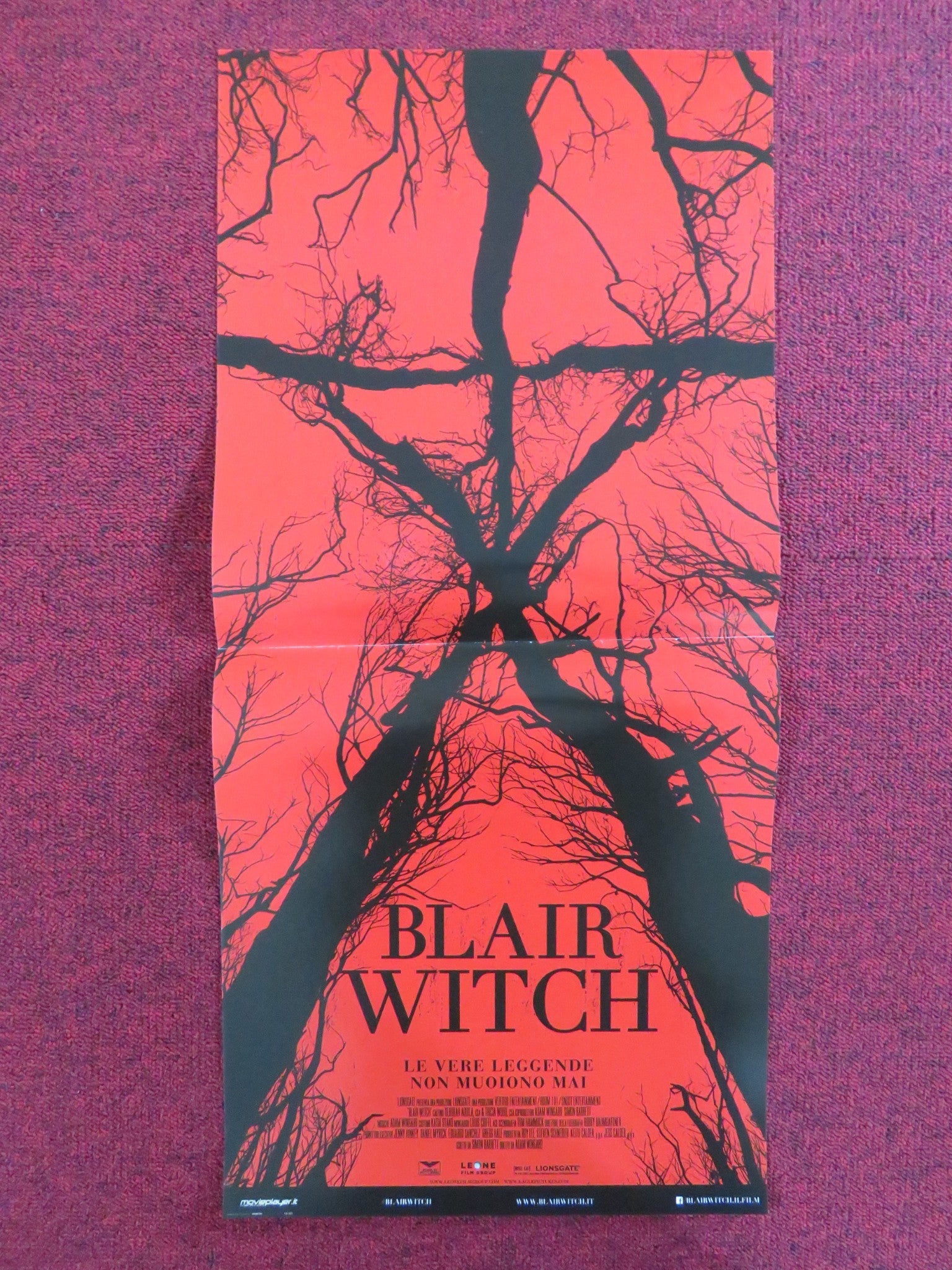 BLAIR WITCH ITALIAN LOCANDINA POSTER JAMES ALLEN MCCUNE CALLIE HERNANDEZ 2016 Rendezvous Cinema Movie posters