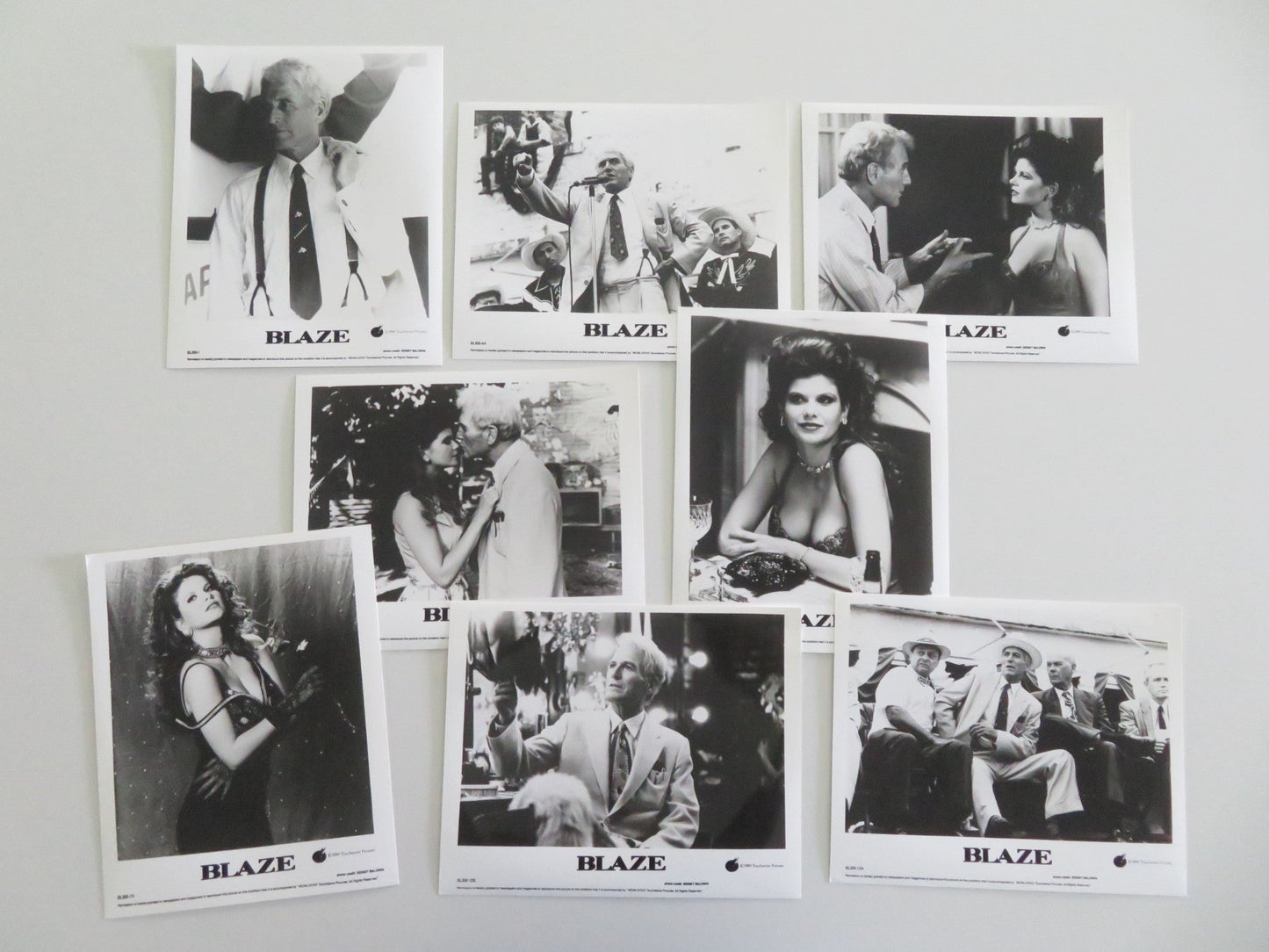 BLAZE MOVIE STILL PHOTO LOT OF 8 PAUL NEWMAN LOLITA DAVIDOVICH 1989 Movie posters