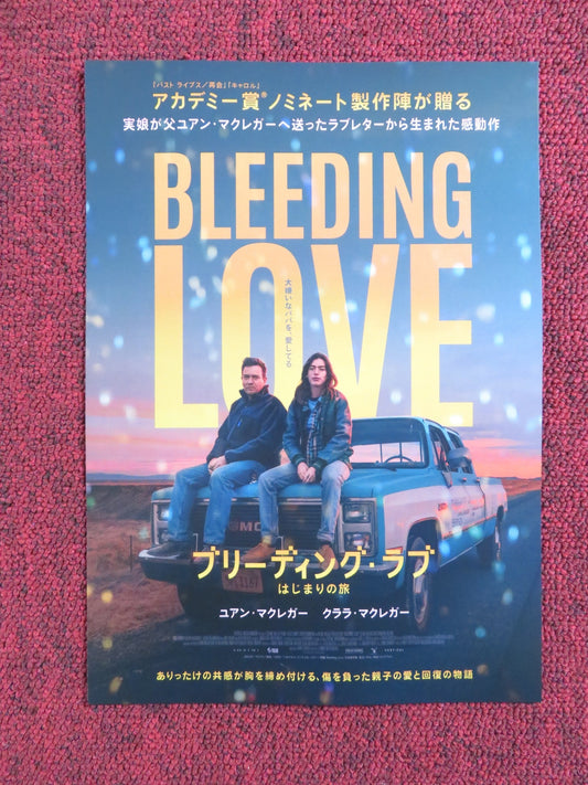 BLEEDING LOVE JAPANESE CHIRASHI (B5) POSTER EWAN MCGREGOR CLARA MCGREGOR 2023 Rendezvous Cinema Movie posters