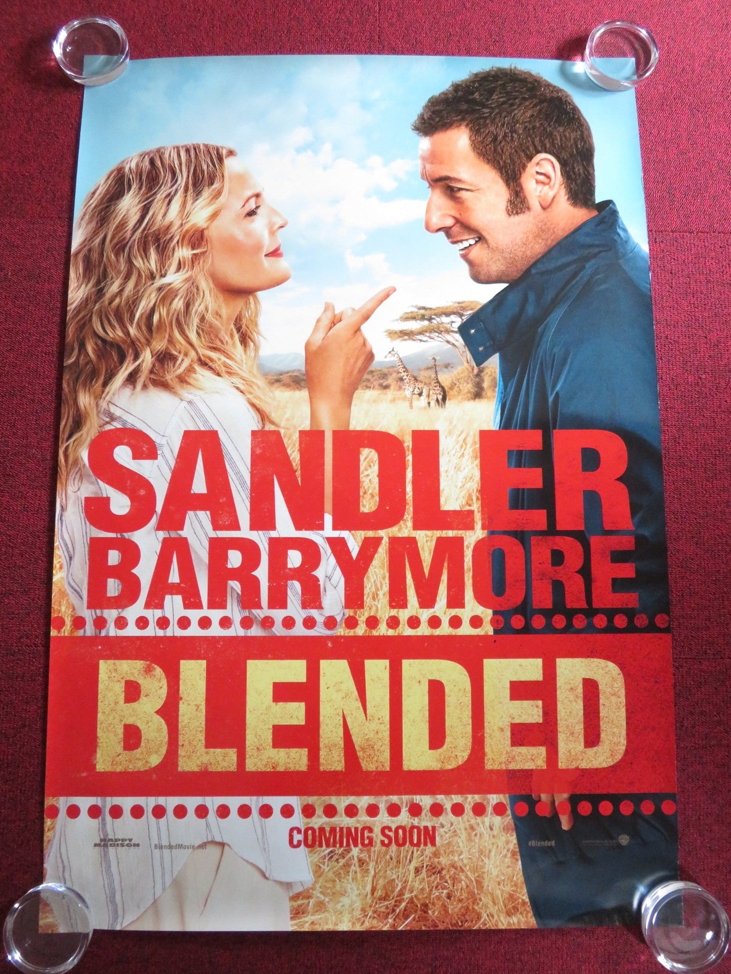 BLENDED US ONE SHEET ROLLED POSTER ADAM SANDLER DREW BARRYMORE 2014 Rendezvous Cinema Movie posters