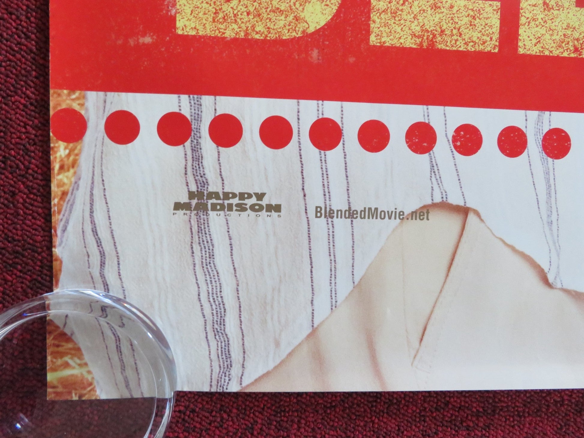 BLENDED US ONE SHEET ROLLED POSTER ADAM SANDLER DREW BARRYMORE 2014 Rendezvous Cinema Movie posters