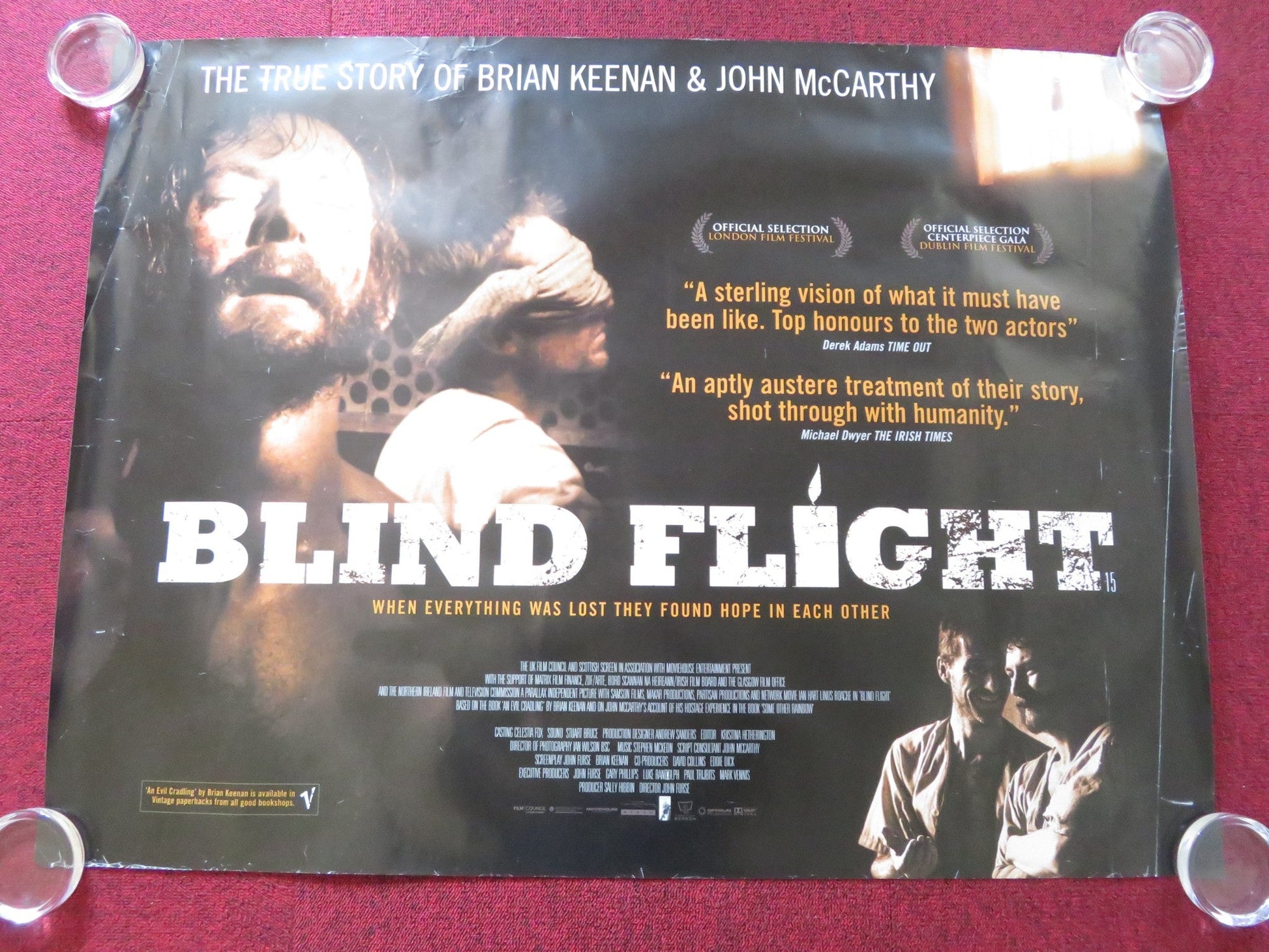 BLIND FLIGHT UK QUAD ROLLED POSTER IAN HART LINUS ROACHE 2003 Rendezvous Cinema Movie posters