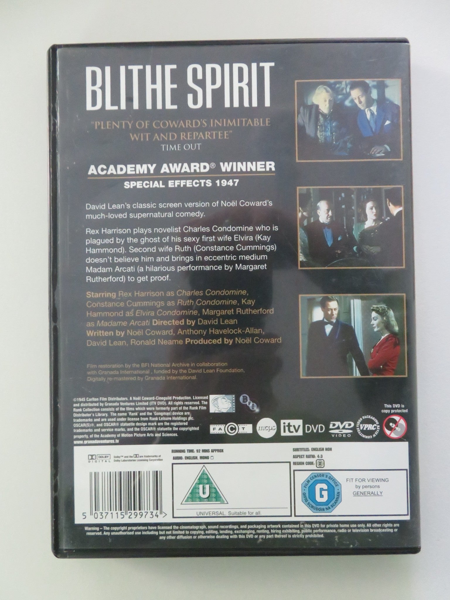 BLITHE SPIRIT (DVD) REX HARRISON CONSTANCE CUMMINGS 1945 REGION 2 Movie posters