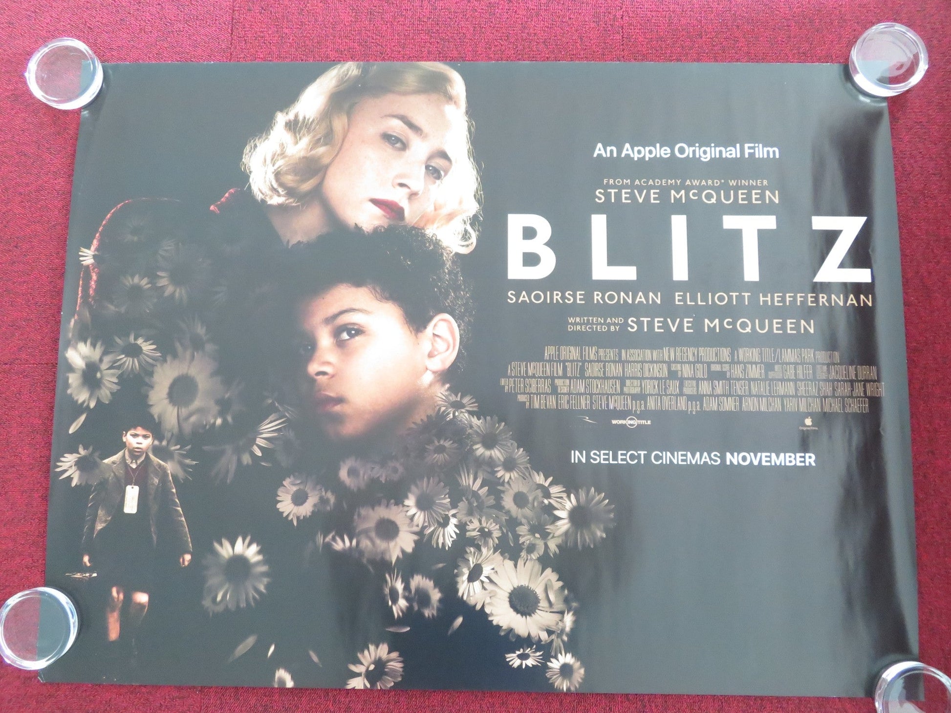 BLITZ UK QUAD ROLLED POSTER SAOIRSE RONAN PAUL WELLER 2024 Movie posters