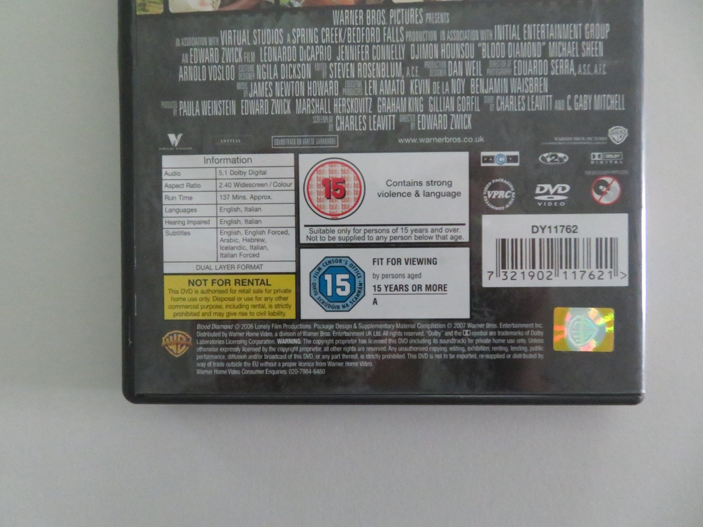 BLOOD DIAMOND (DVD) LEONARDO DICAPRIO JENNIFER CONNELLY 2006 REGION 2 Movie posters