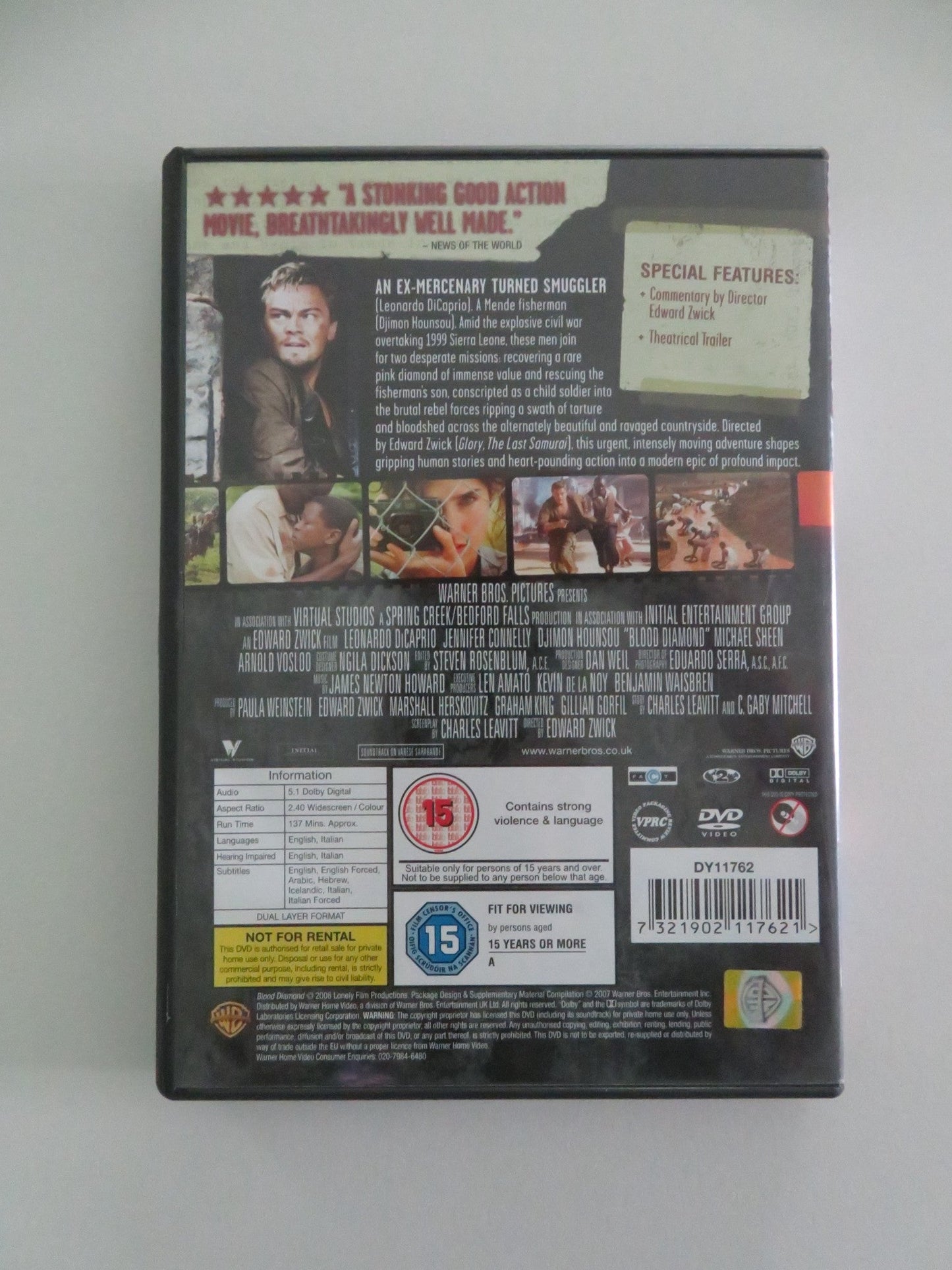 BLOOD DIAMOND (DVD) LEONARDO DICAPRIO JENNIFER CONNELLY 2006 REGION 2 Movie posters
