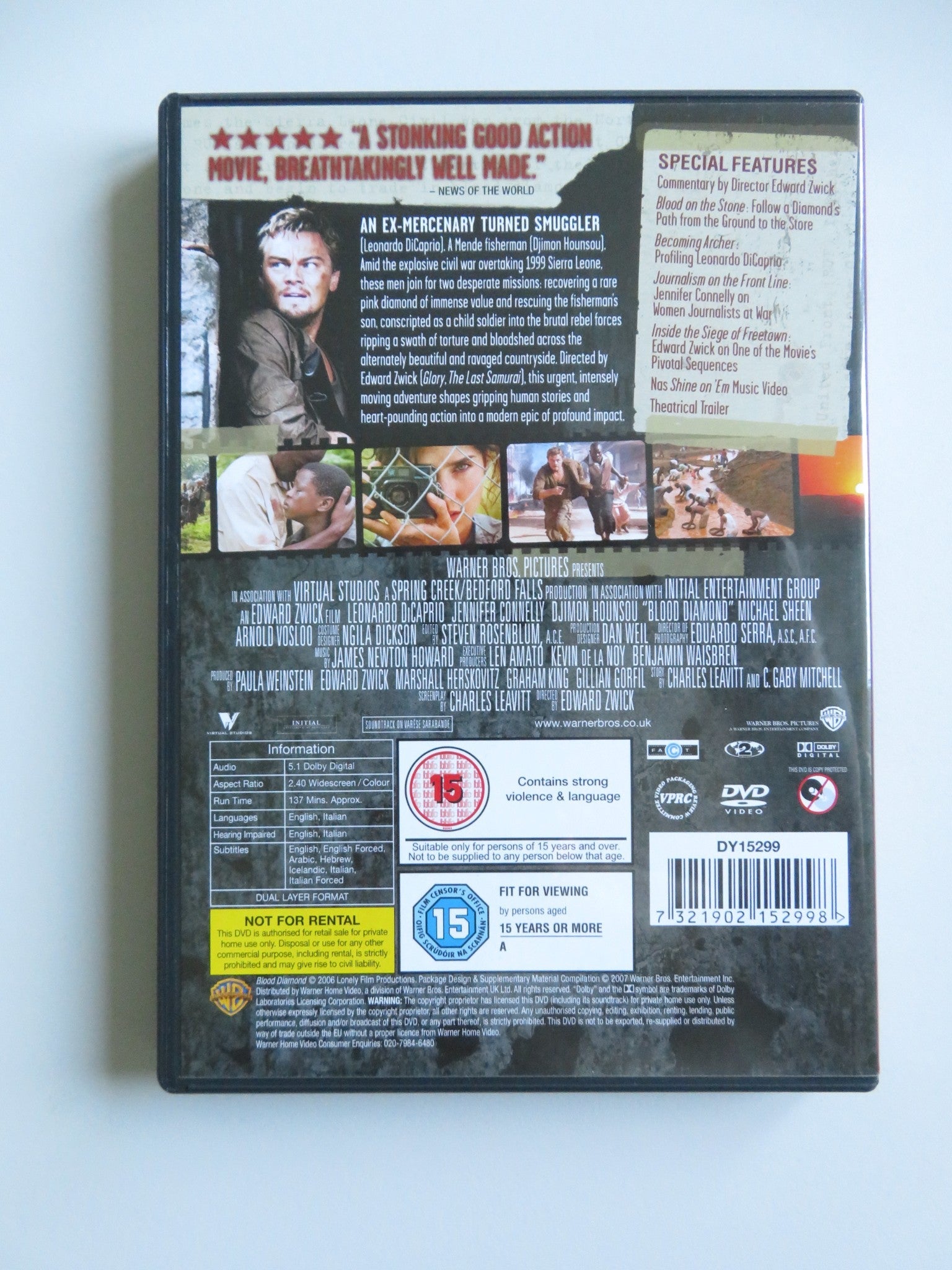 BLOOD DIAMOND - TWO DISC SPECIAL EDITION (DVD) LEONARDO DICAPRIO 2006 REGION 2 - Rendezvous Cinema