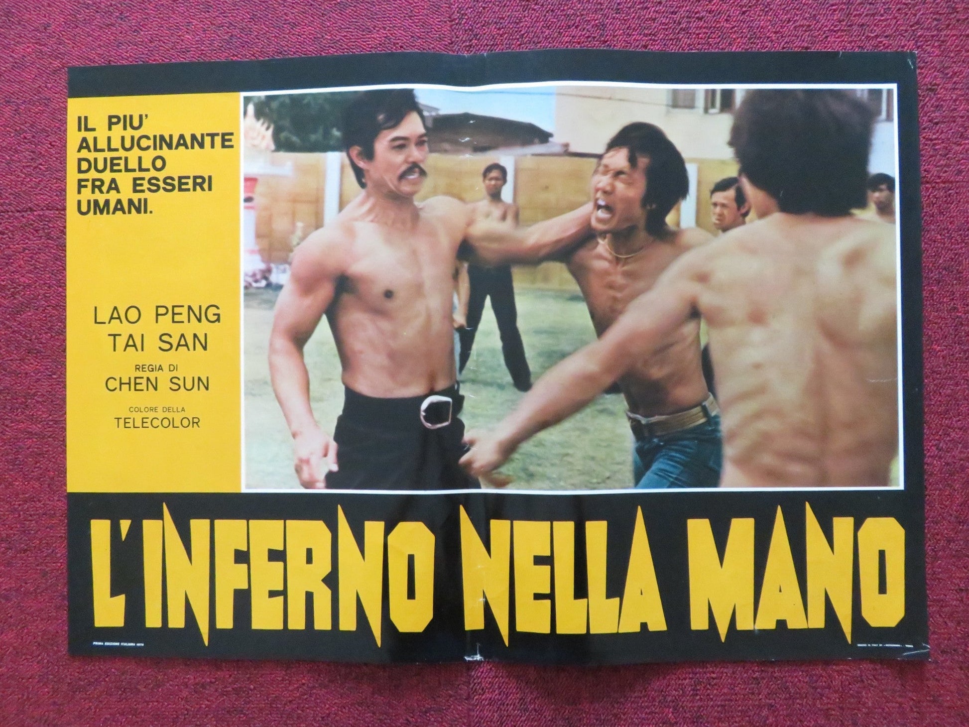 BLOOD FINGERS ITALIAN FOTOBUSTA POSTER SING CHEN RAYMOND LUI 1974 Rendezvous Cinema Movie posters