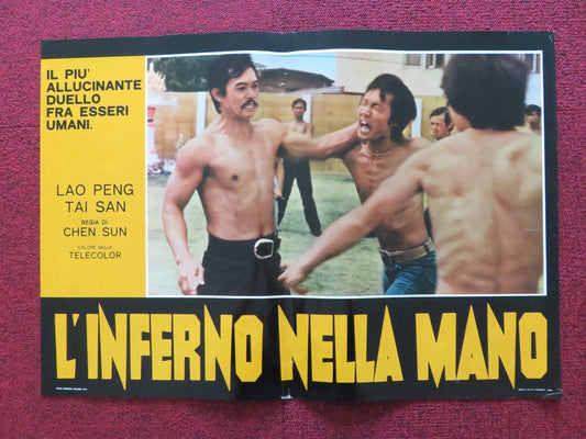 BLOOD FINGERS ITALIAN FOTOBUSTA POSTER SING CHEN RAYMOND LUI 1974 Rendezvous Cinema Movie posters